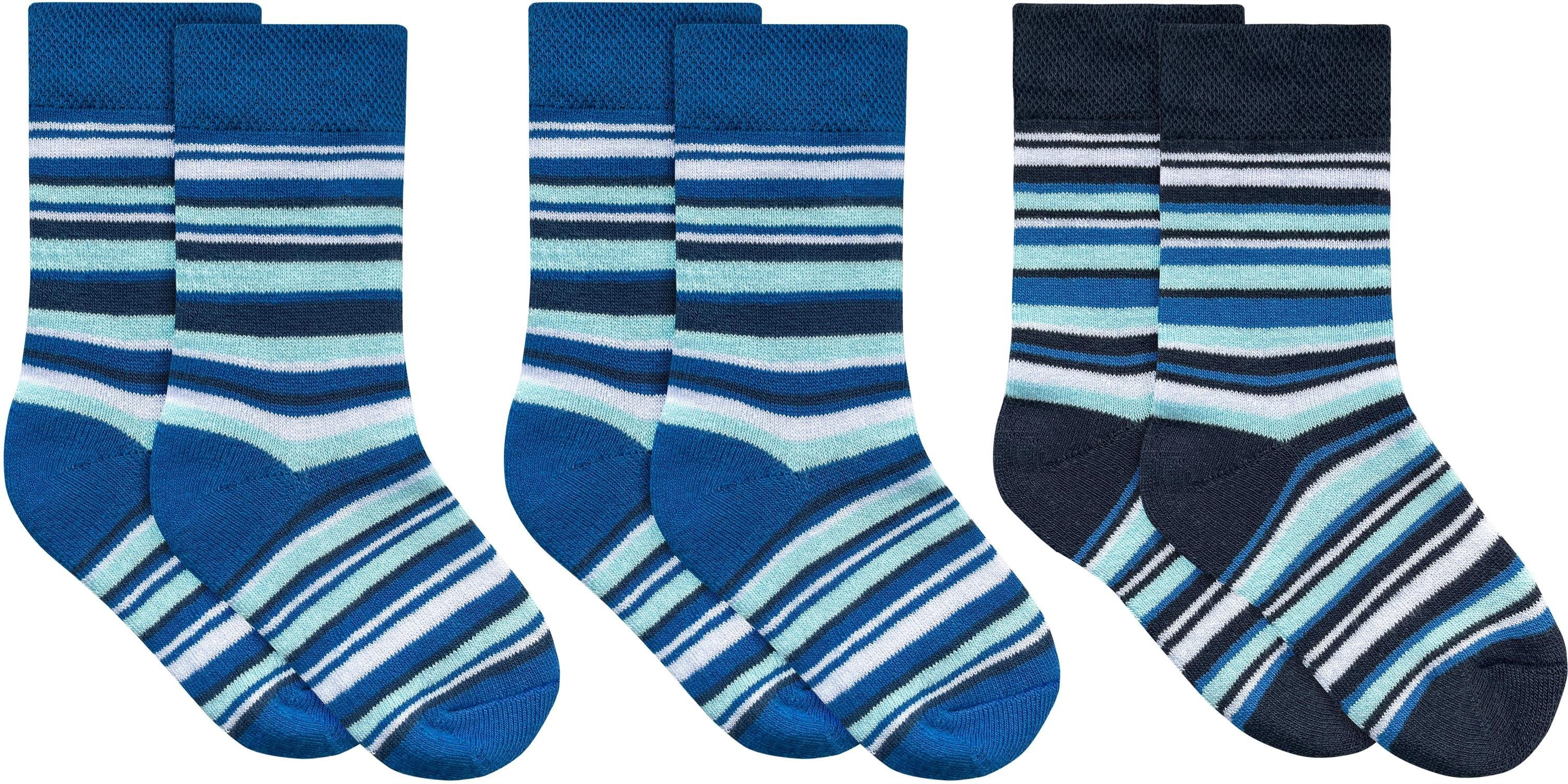 Basicsocken 3 Paar Kinder-Ringel-Thermosocken