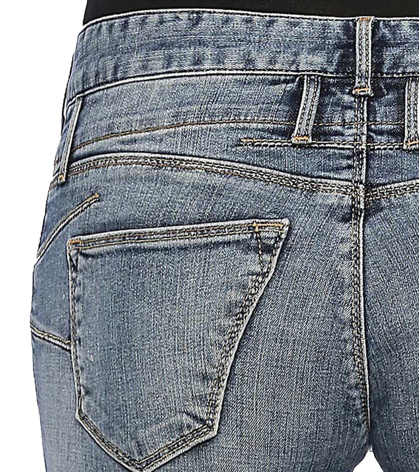 Herrlicher 7/8-Jeans »Herrlicher Baby Patch Jeans modische Damen 7/8 Jeans  Fransen-Jeans Freizeit-Jeans Regular Fit mit Used-Waschung Blau« online  kaufen | OTTO
