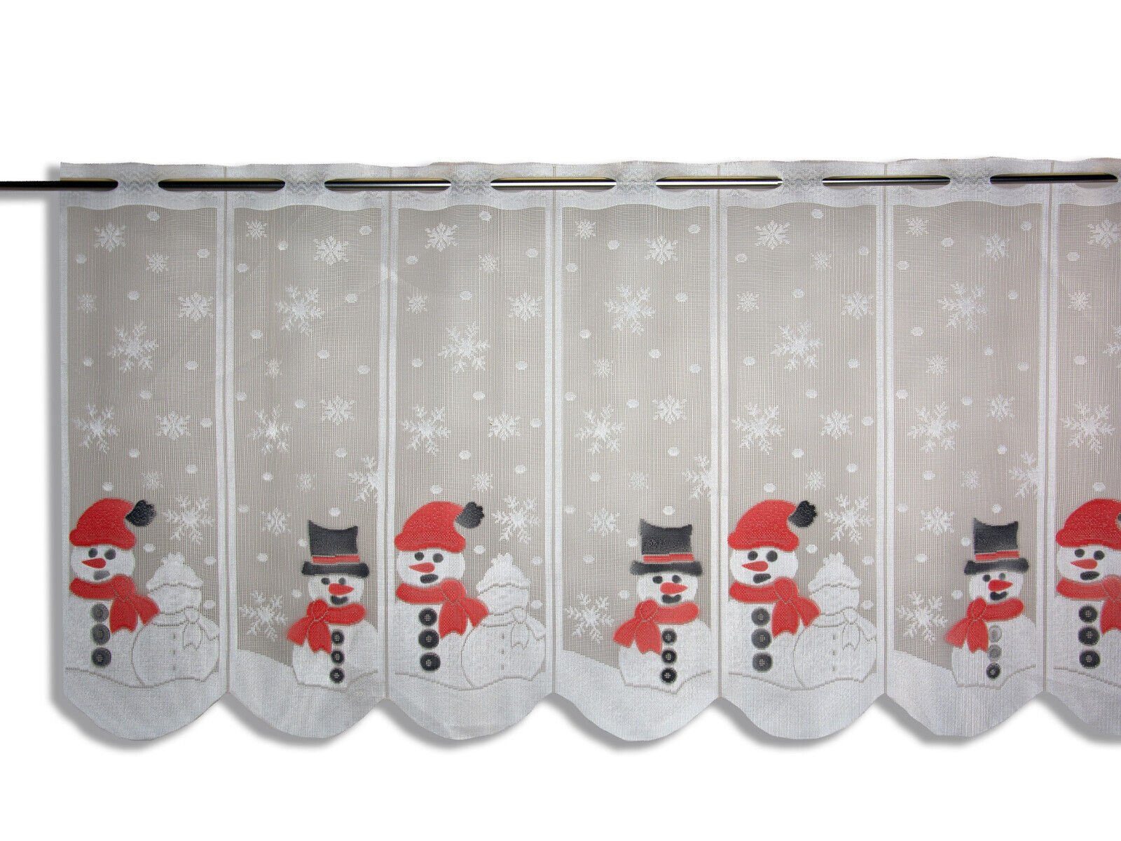 Clever-Kauf-24 Scheibengardine Scheibengardine Schneemann Schneeflocke, HxB günstig online kaufen