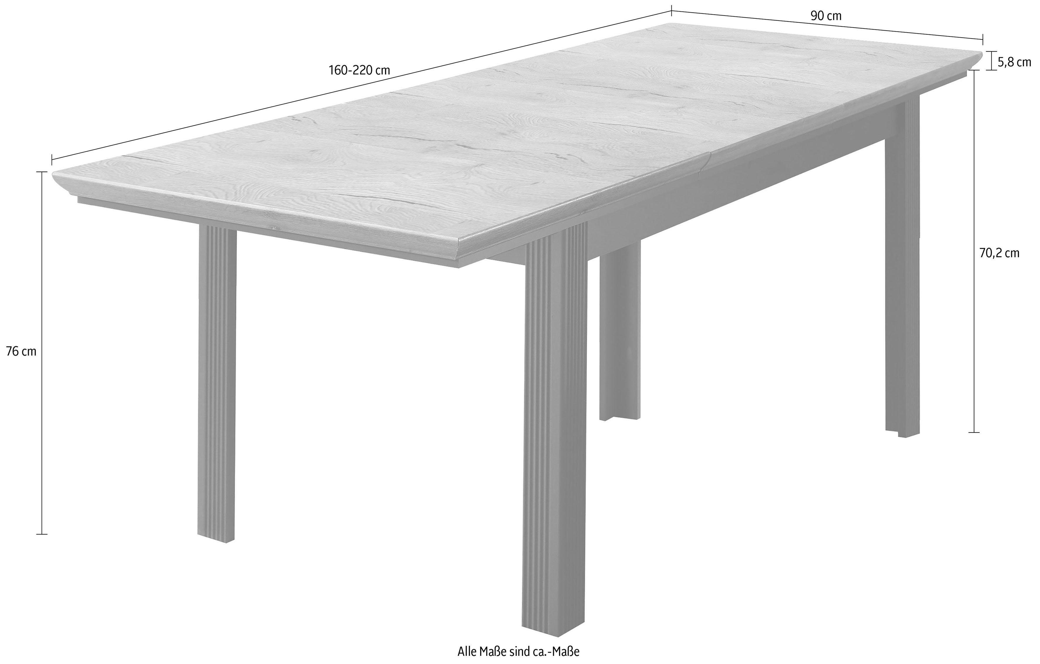 Jasmin, 160-220 Esstisch Breite Innostyle graphit cm