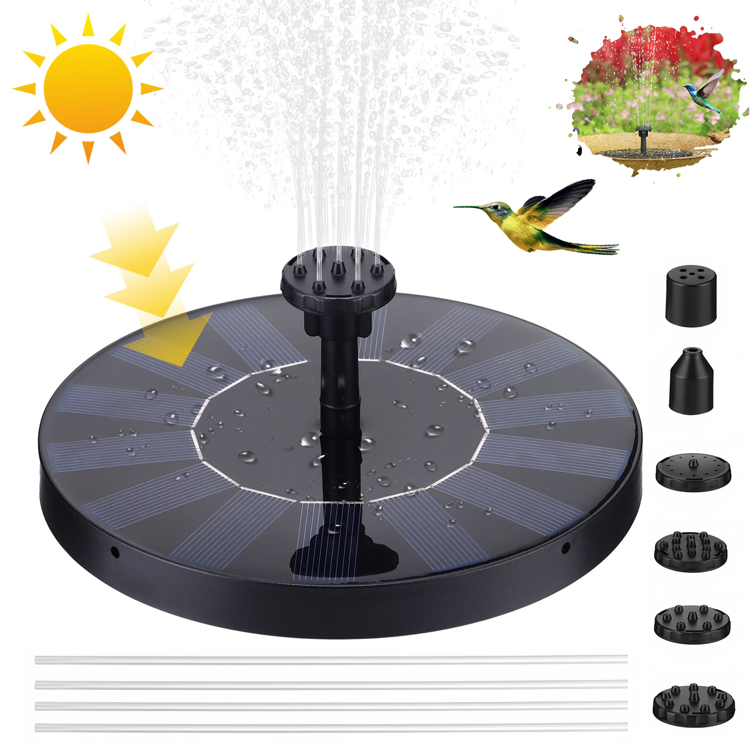 BlingBin Springbrunnenpumpe Solarpumpe Teichpumpe Springbrunnen Zubehör günstig online kaufen