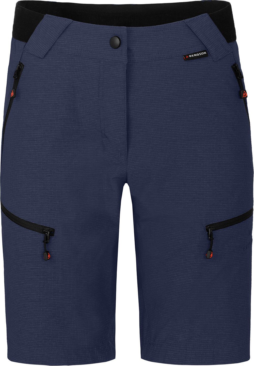 Bergson Outdoorhose elastisch, PORI Normalgrößen, robust, Bermuda Damen Wandershorts, blau peacoat