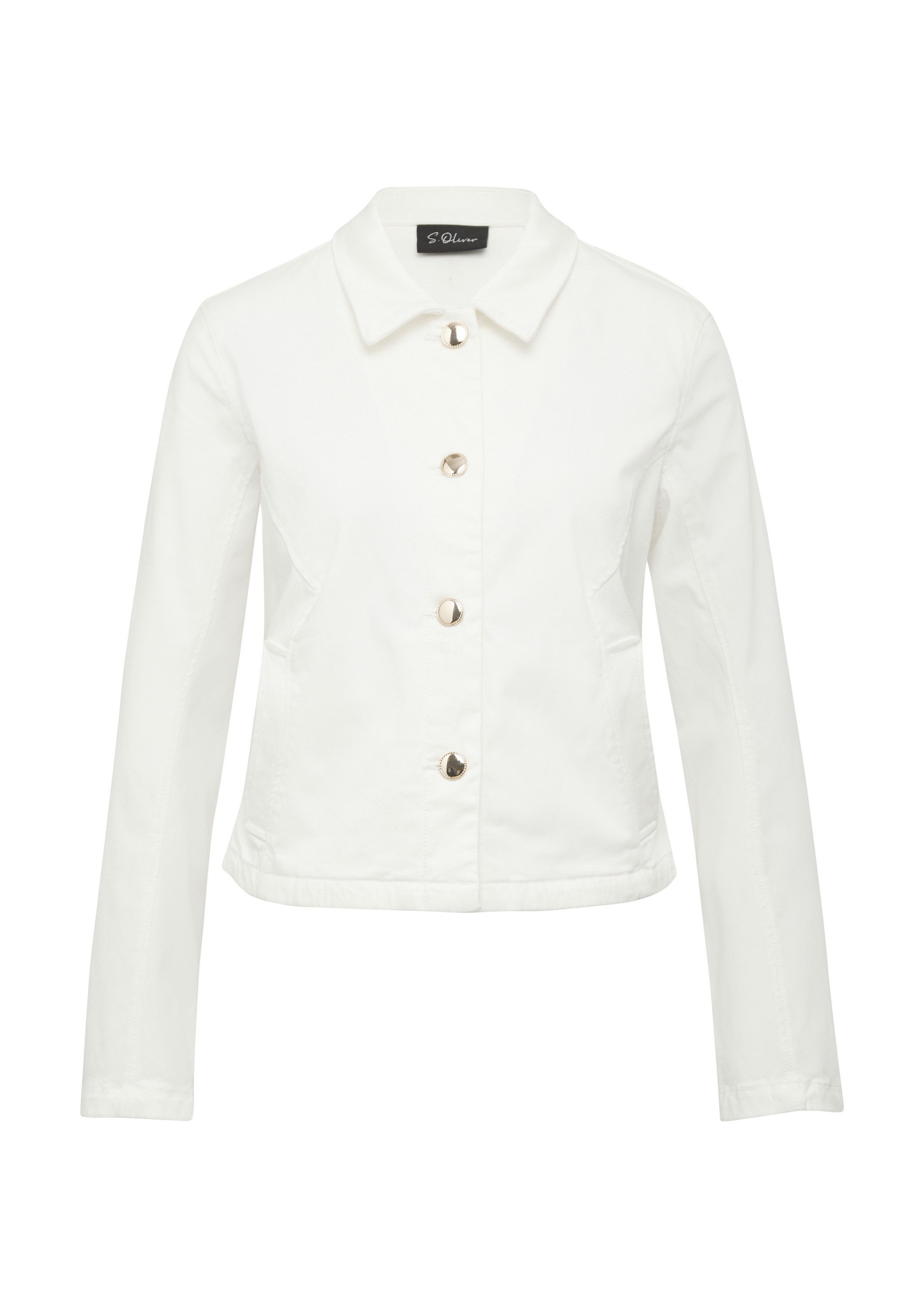 s.Oliver Funktionsjacke Indoor-Jacke Verkürzte Jeansjacke mit Hemdkragen günstig online kaufen