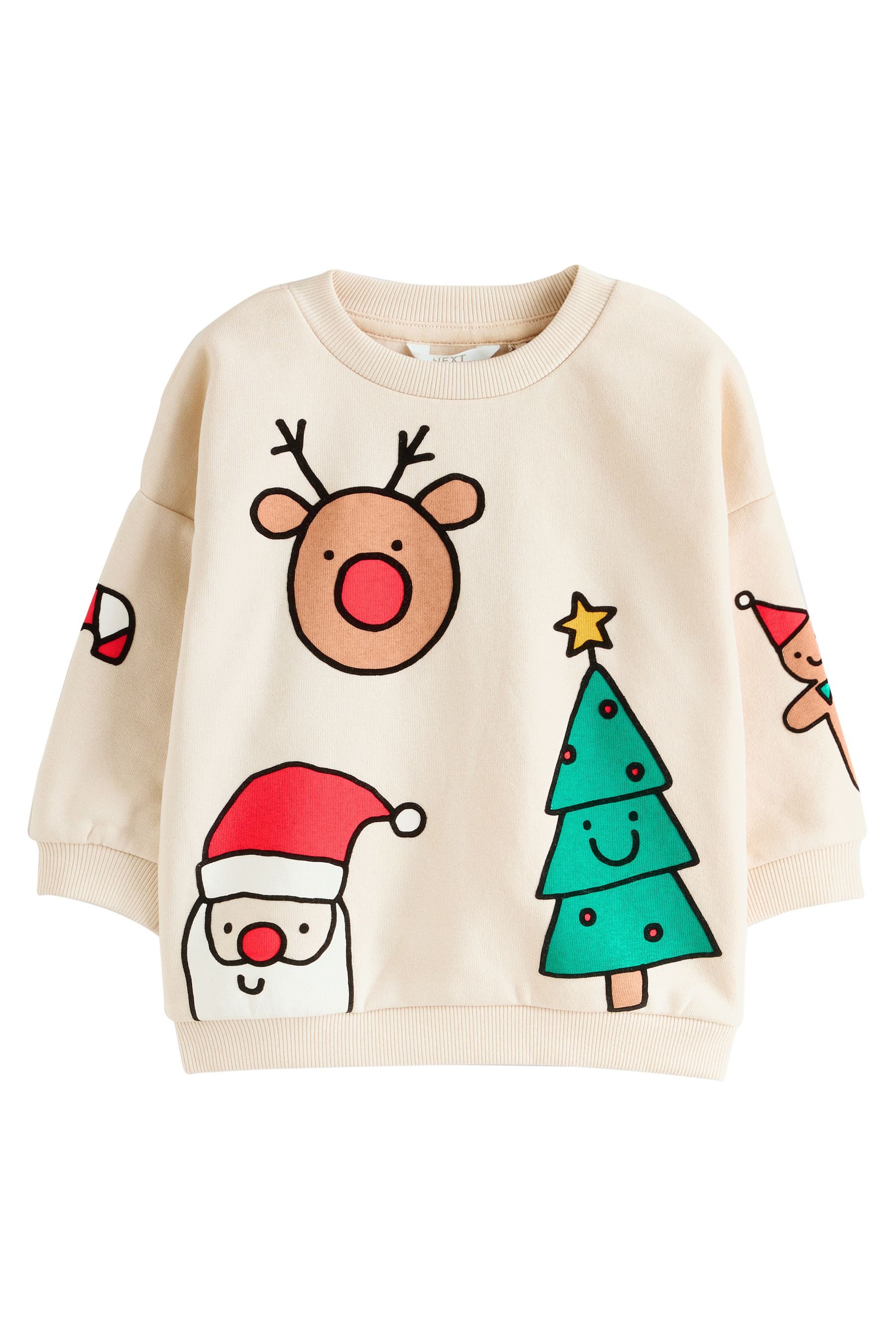 Next Sweater Weihnachtspullover mit Rundhalsausschnitt (1-tlg) günstig online kaufen