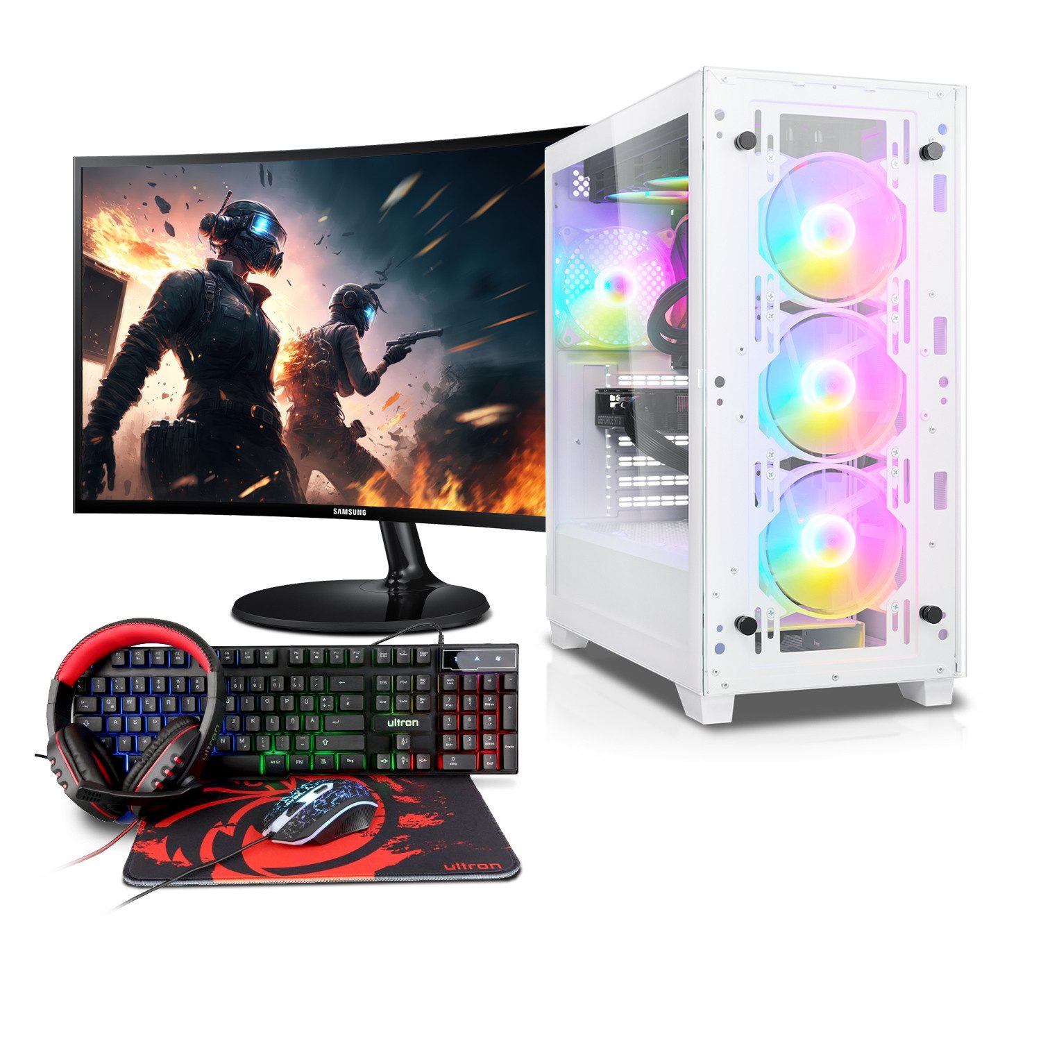 Memory PC Gaming-PC-Komplettsystem (AMD Ryzen 5 3200G, Radeon Onboard Graphics, 16 GB RAM, 500 GB SSD)