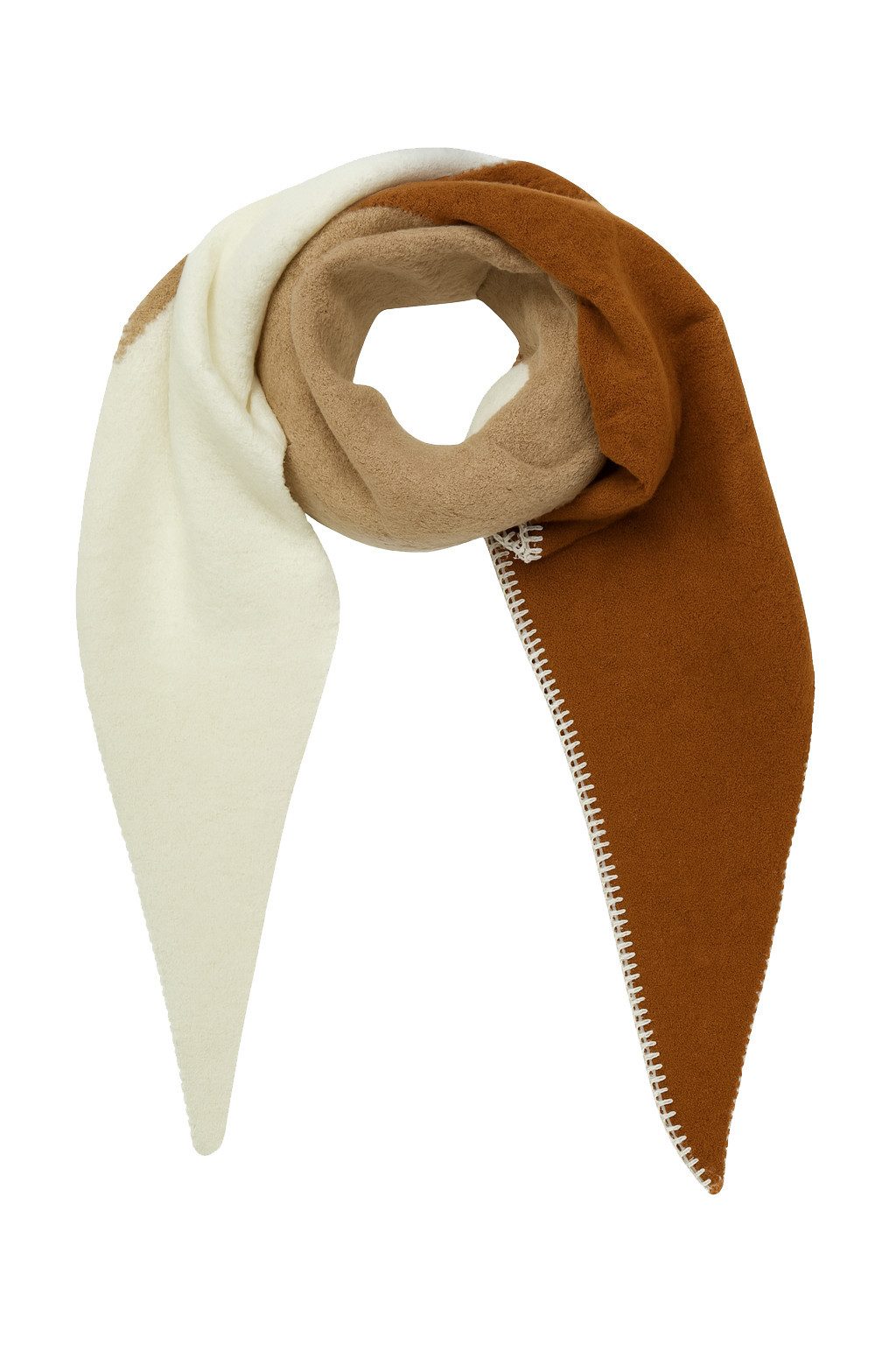 Faera Modeschal Modern mit Kontrastnaht, (1-St), 9429 in Braun