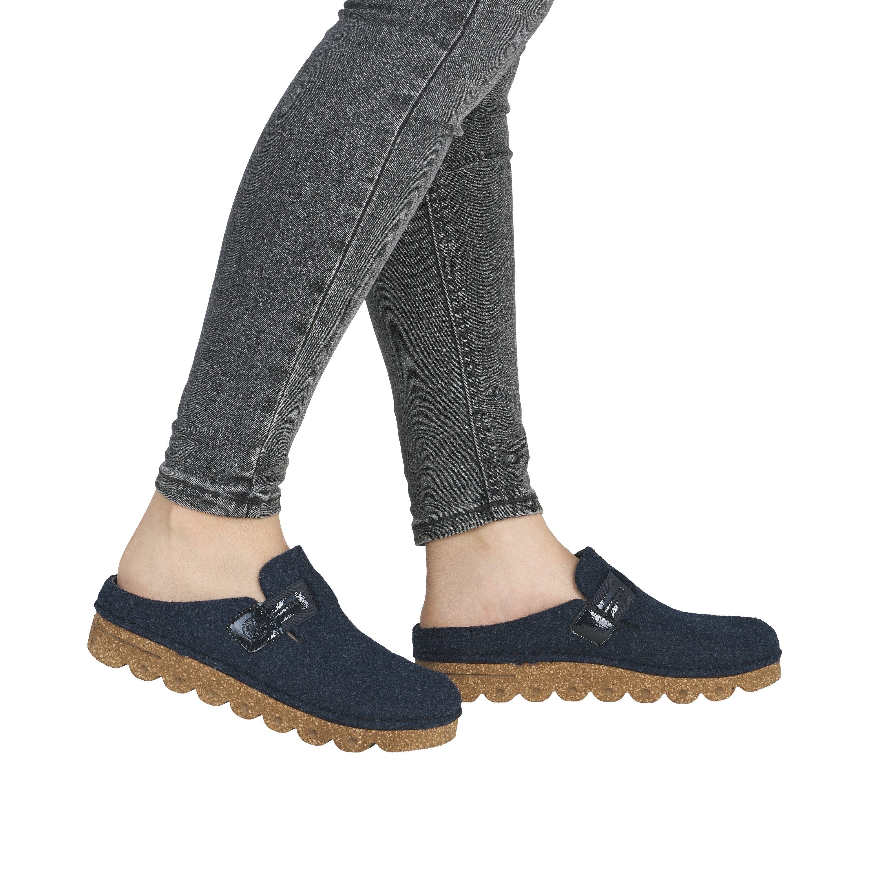 Rieker Clog Sabot, Hausschuh, Casual-Clog, Plateausohle, zum Schlupfen