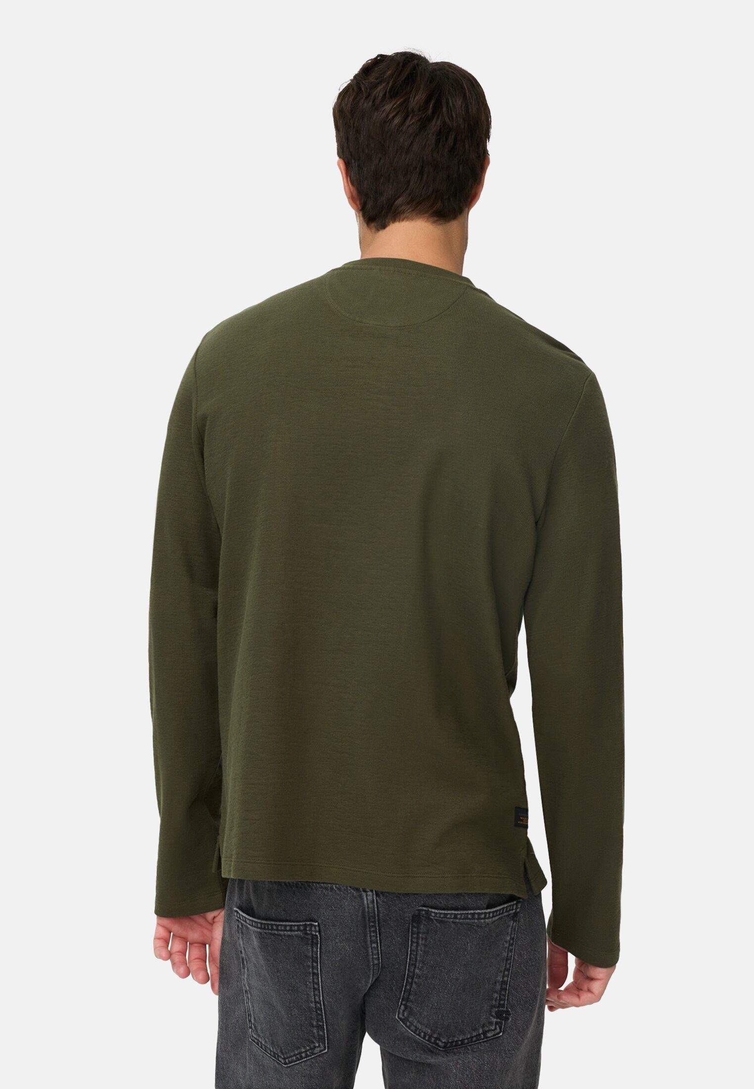 camel active Henleyshirt aus reiner Baumwolle Langarm Henley günstig online kaufen