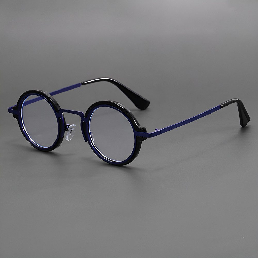 PACIEA Lesebrille Damen Herren Rundrahmen Metall Anti Blaulicht Unisex