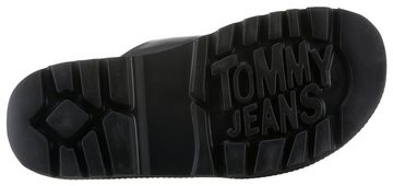 Tommy Jeans TJW PUFFED SANDAL Pantolette, Plateau, Sommerschuh, Schlappen mit zwei Klettverschlüssen