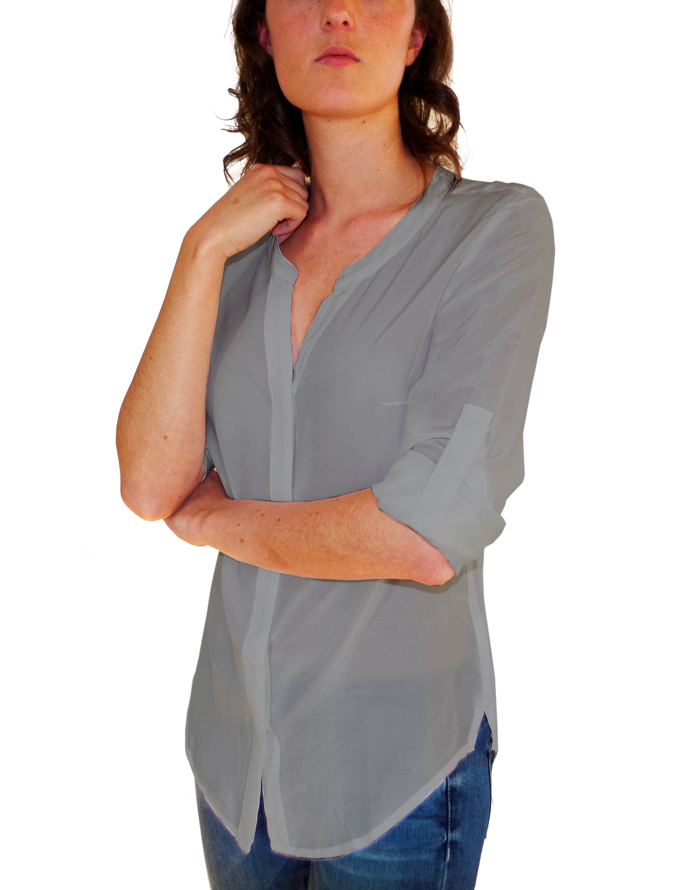 Posh Gear Seidenbluse Damen Bluse Camicetta günstig online kaufen