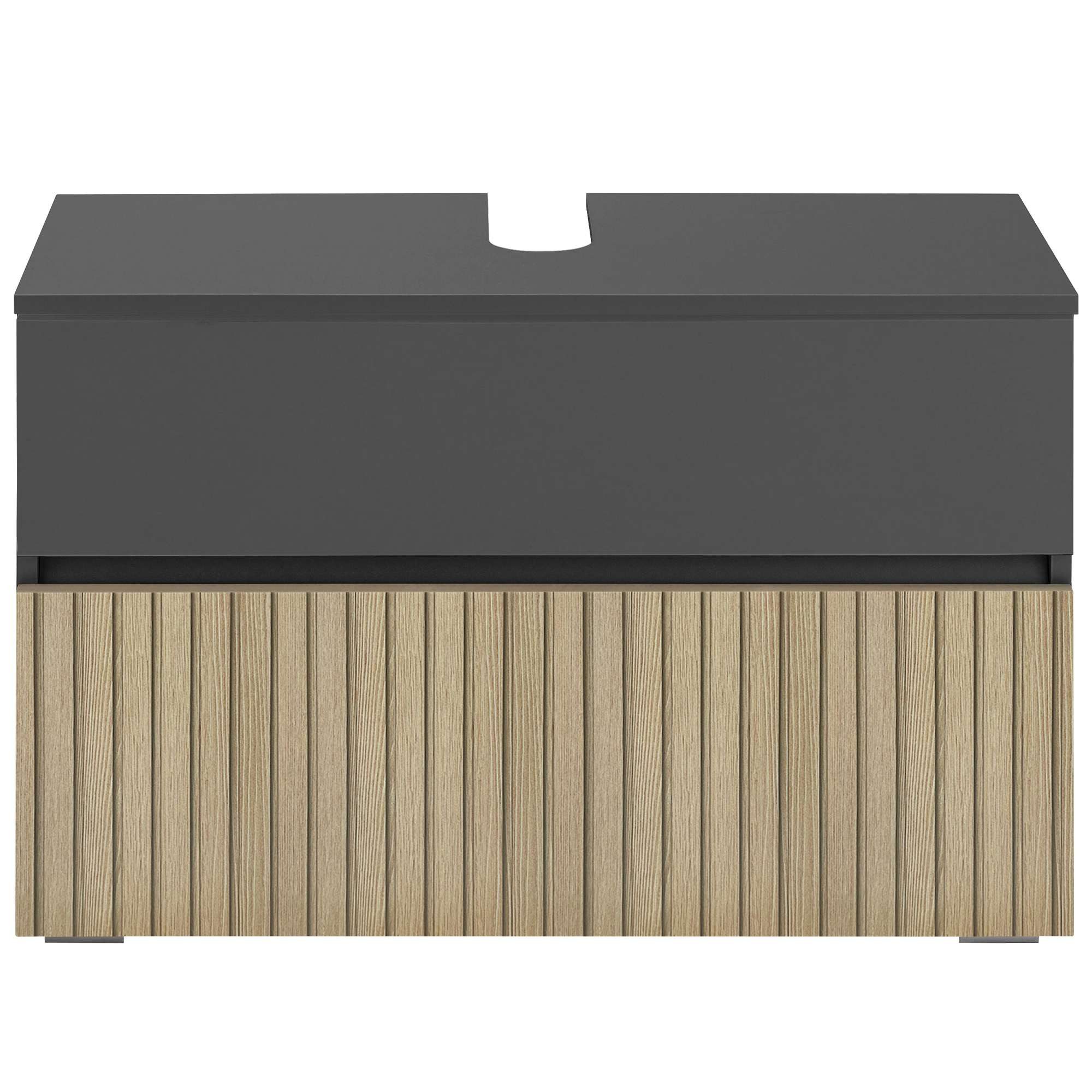 Home affaire Waschbeckenunterschrank Wisla Siphonausschnitt, Push-to-open-Funktion, Breite 80 cm, Höhe 55 cm