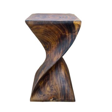 FaHome Blumenhocker Holzhocker - Edler Beistelltisch Holz (50x28x28cm), Massiv Handgefertigter Beistelltisch aus Holz
