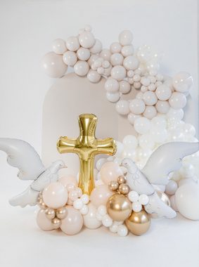 partydeco Folienballon, Folienballon Kreuz 63x91cm Gold