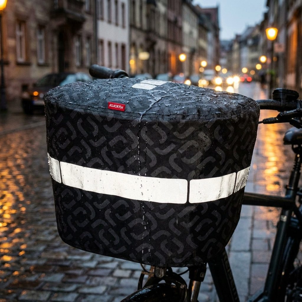 KlickFix Fahrradkorb KLICKfix Regenschutzhülle M schwarz für Reisenthel Bikebasket 26x35x34