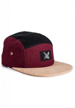 Blackskies Snapback Cap Port Elizabeth 5-Panel Cap - Maroon-Suede