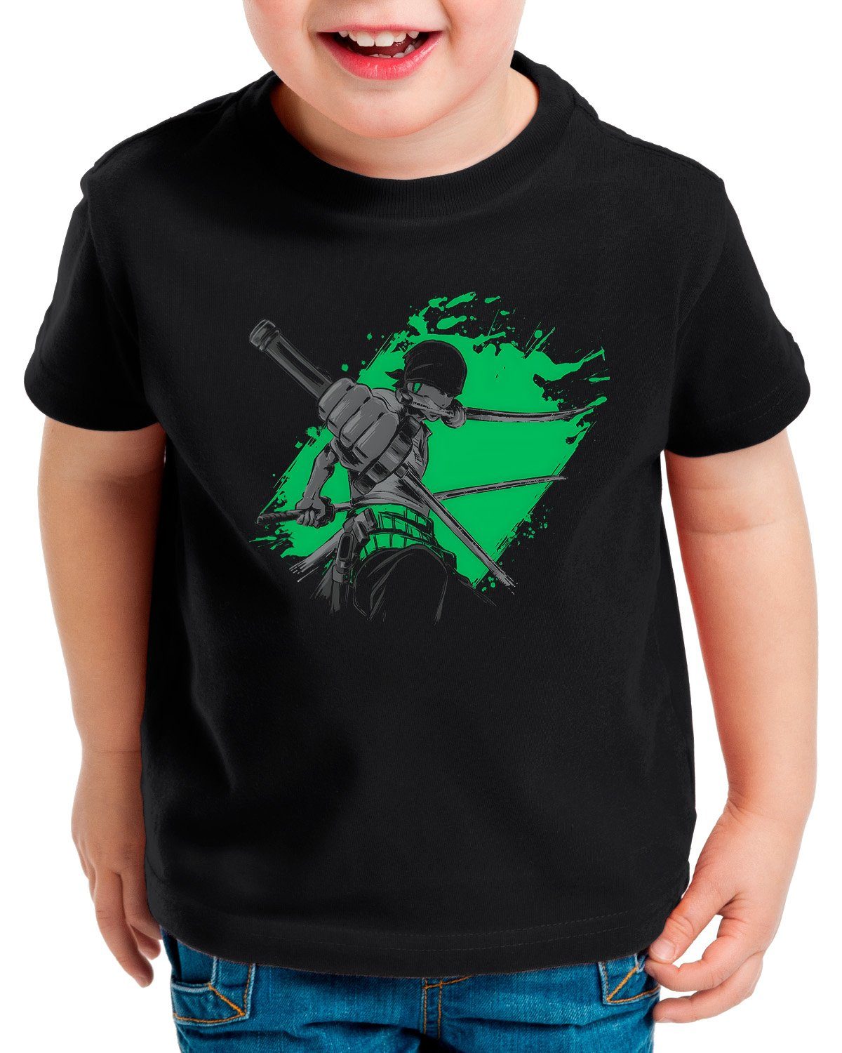 style3 T-Shirt Night Zoro one piece japan anime luffy manga monkey ruffy