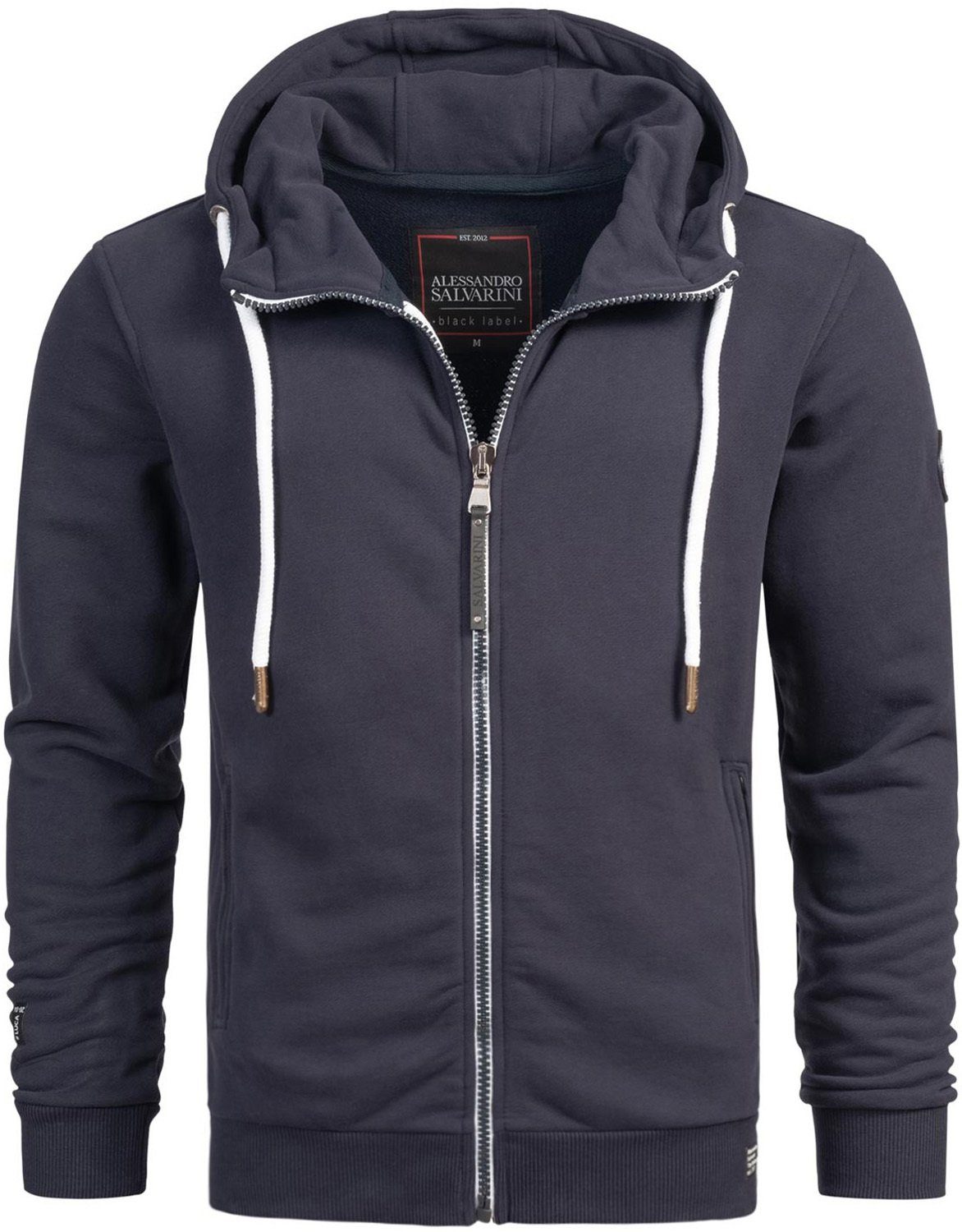 ASGilio Navy hochwertigem, Salvarini warmem Sweatjacke aus Alessandro Material