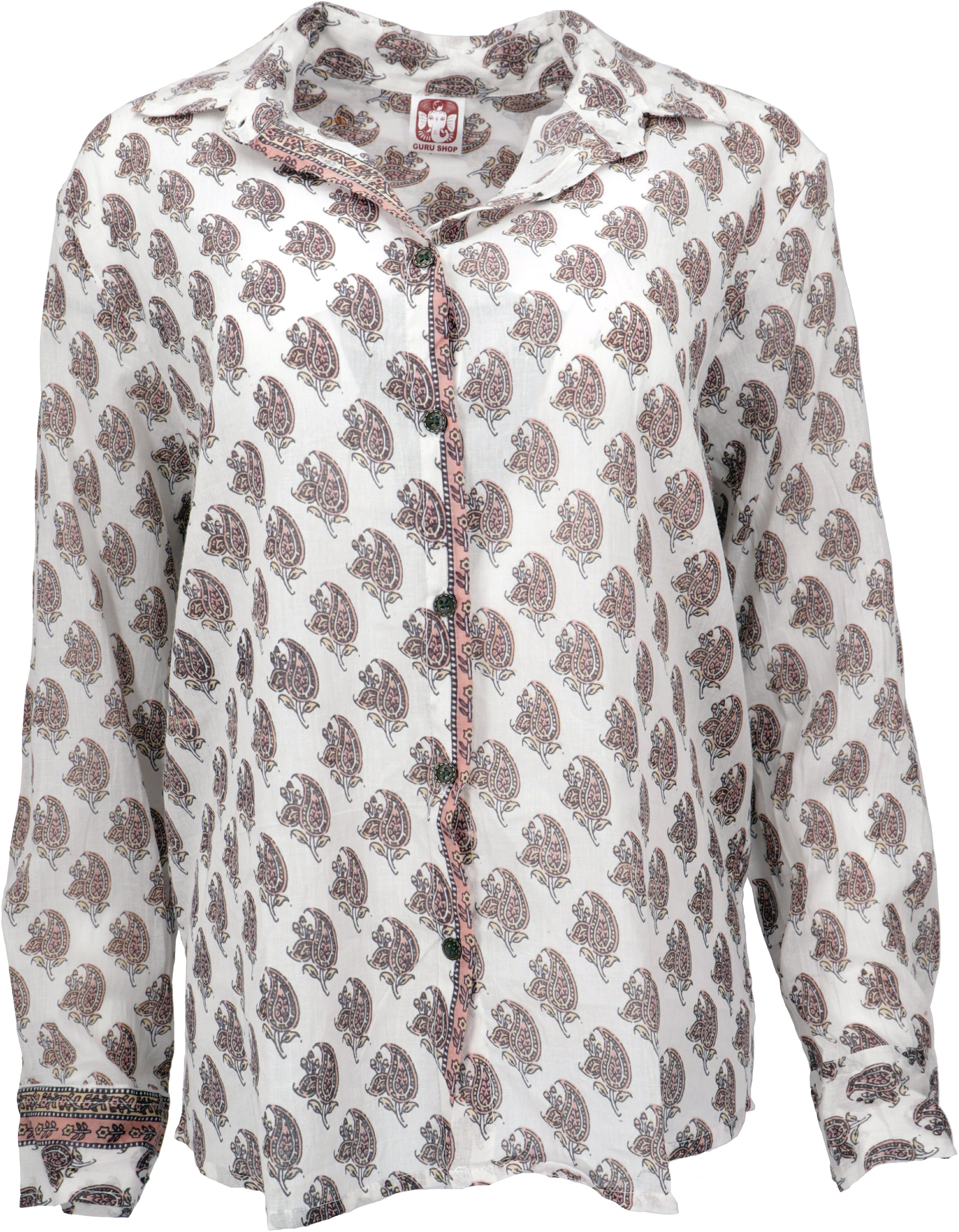 Guru-Shop Longbluse Leichtes Unisex Boho Baumwollhemd, günstig online kaufen
