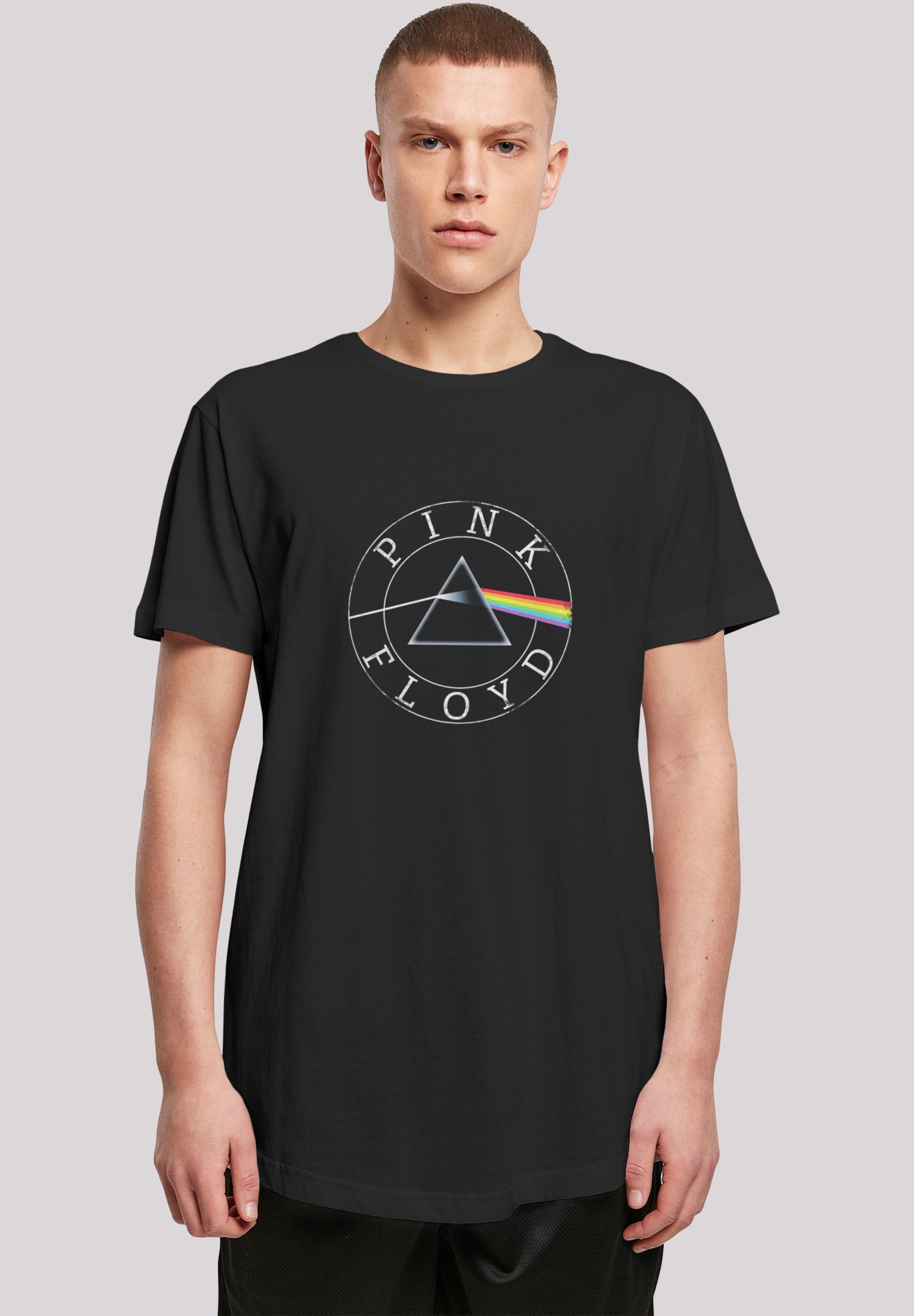 F4NT4STIC T-Shirt »Long Cut T-Shirt Pink Floyd Vintage Prism Logo Shirt Rock  Musik« Herren,Premium Merch,Lang,Longshirt,Bandshirt