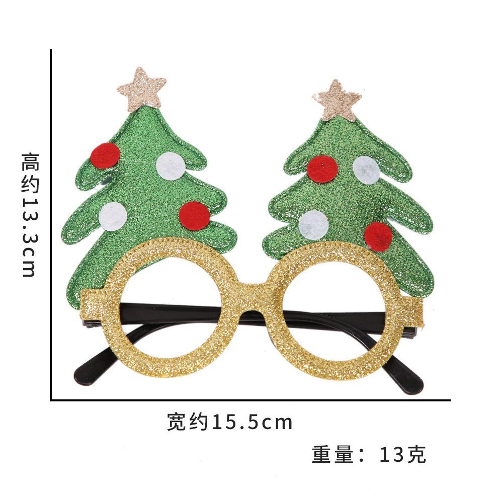 Blusmart Fahrradbrille Neuartiger Weihnachts-Brillenrahmen, Glänzende Weihnachtsmann-Brille 33