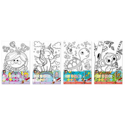 Grafix Kinderfarbe 8x Malen Nach Zahlen Farben Kinder Kreativität Set Motive Zeichnen