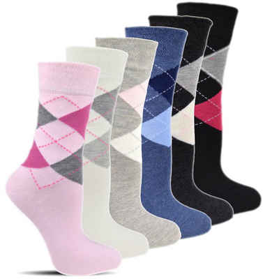 Socked Komfortsocken »Damensocken ohne Gummi« (12-Paar) Komfortbund, kein Einschneiden, Baumwolle