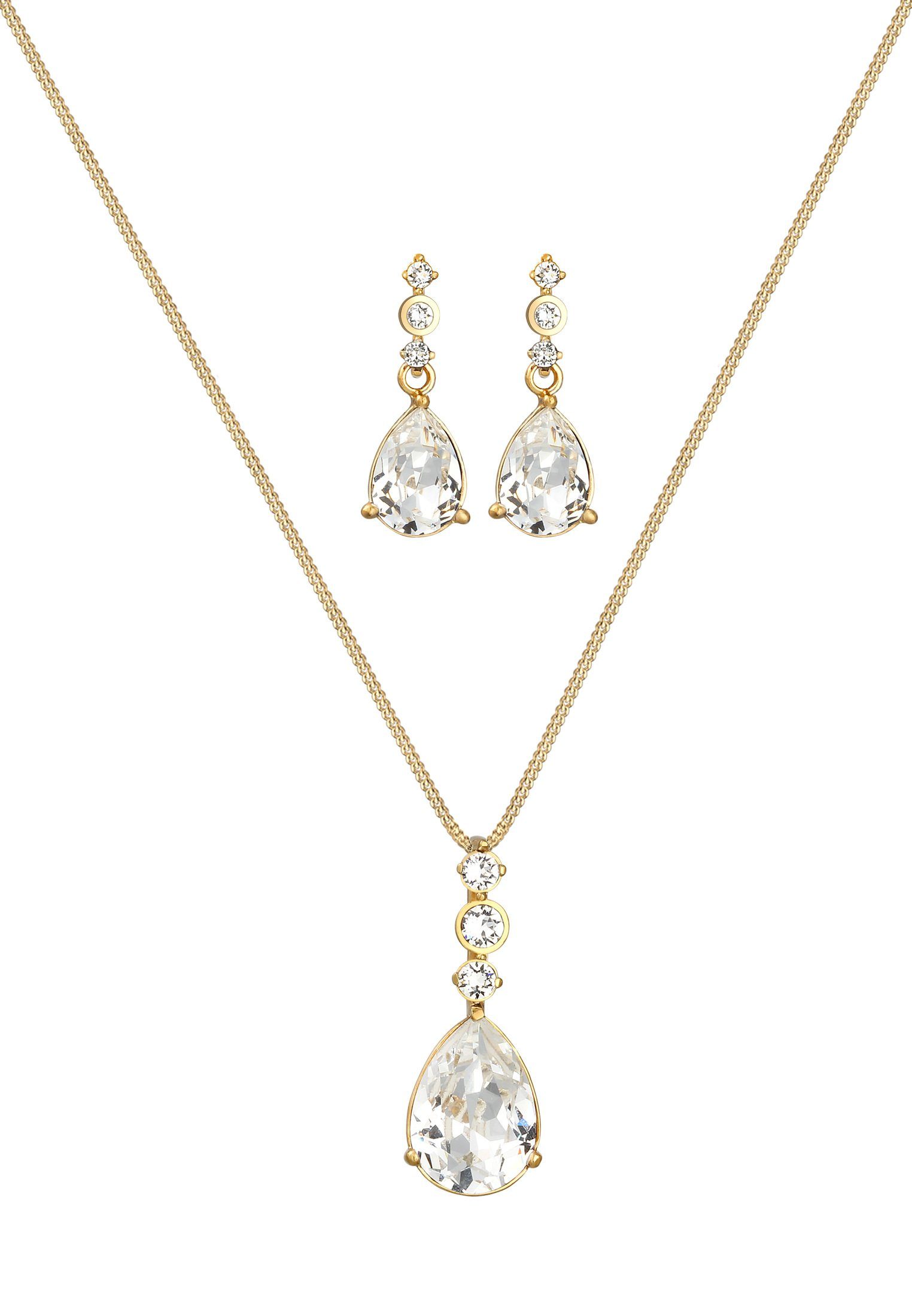 Elli Premium Schmuckset Set Tropfen Kristalle günstig online kaufen