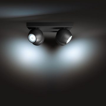 Philips Hue LED Deckenstrahler Bluetooth White Ambiance Deckenspot Buckram 4-flam, Smart Home Dimmfunktion, Leuchtmittel enthalten: Ja, LED, warmweiss, Deckenstrahler, Deckenspot, Aufbaustrahler