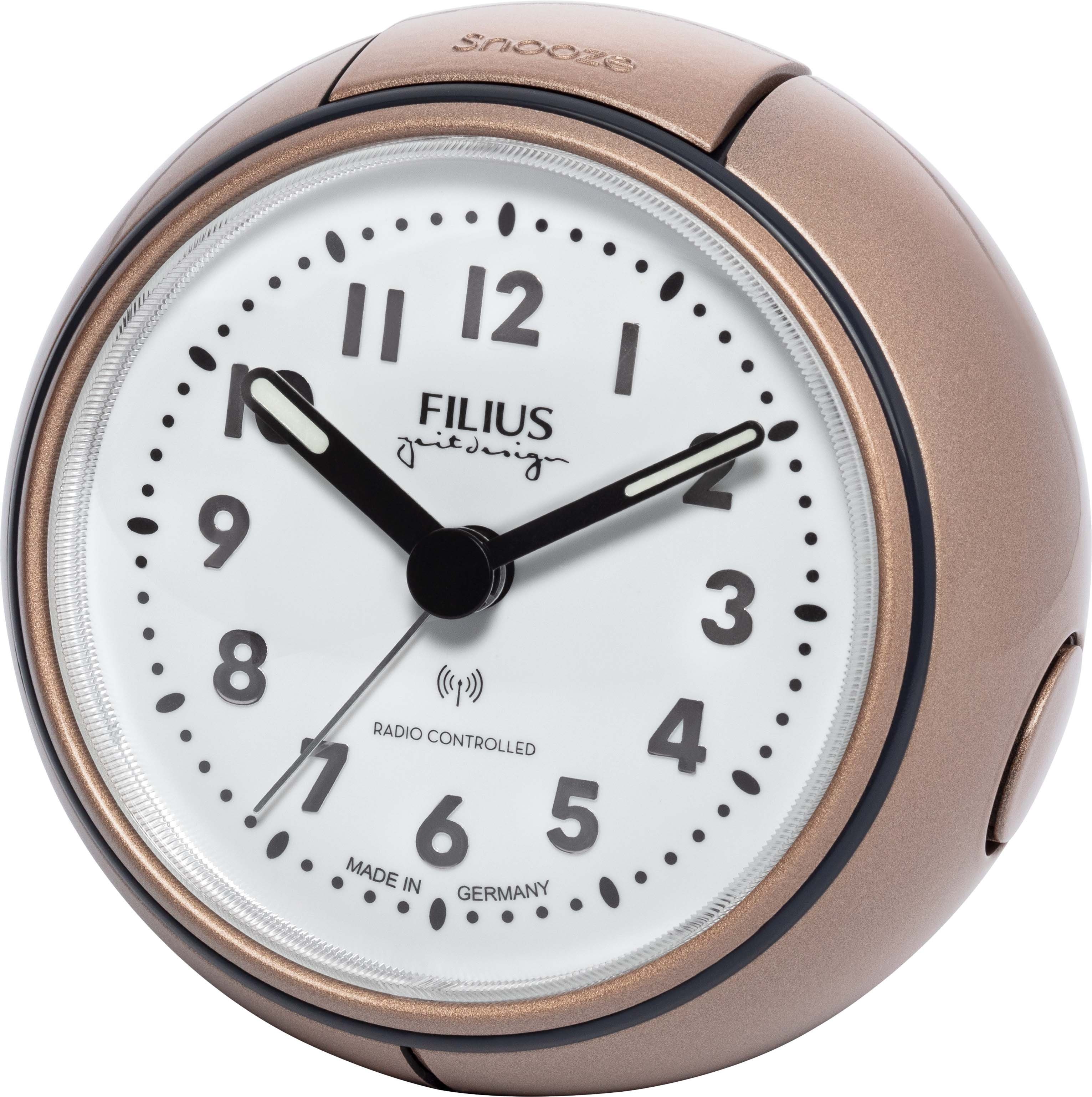 Metallic-Braun zeitdesign Funkwecker 0544-18 FILIUS