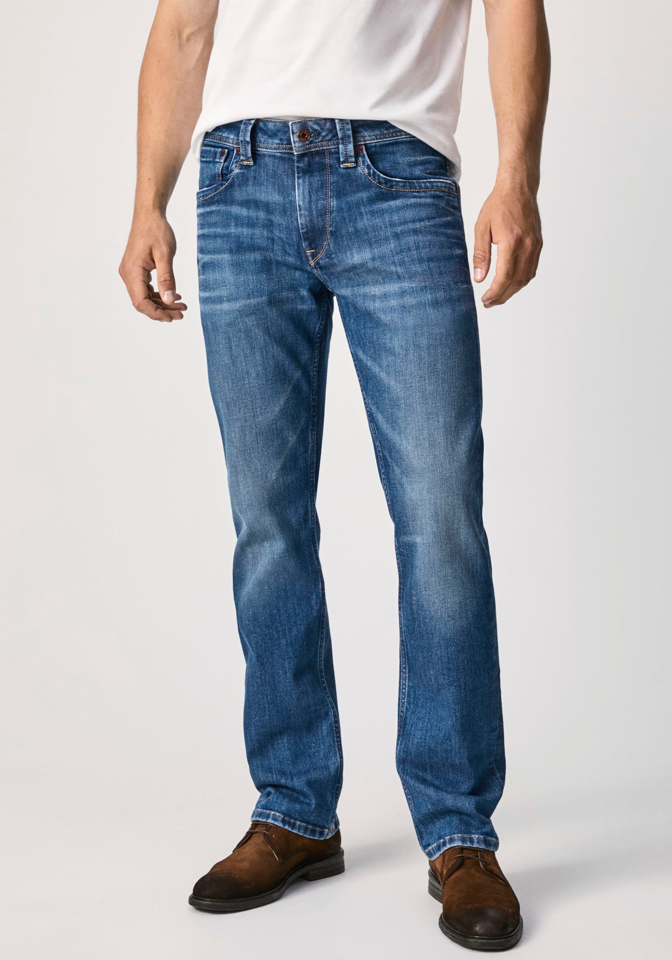 Pepe Jeans Straight-Jeans »KINGSTON ZIP« in 5-Pocket-Form