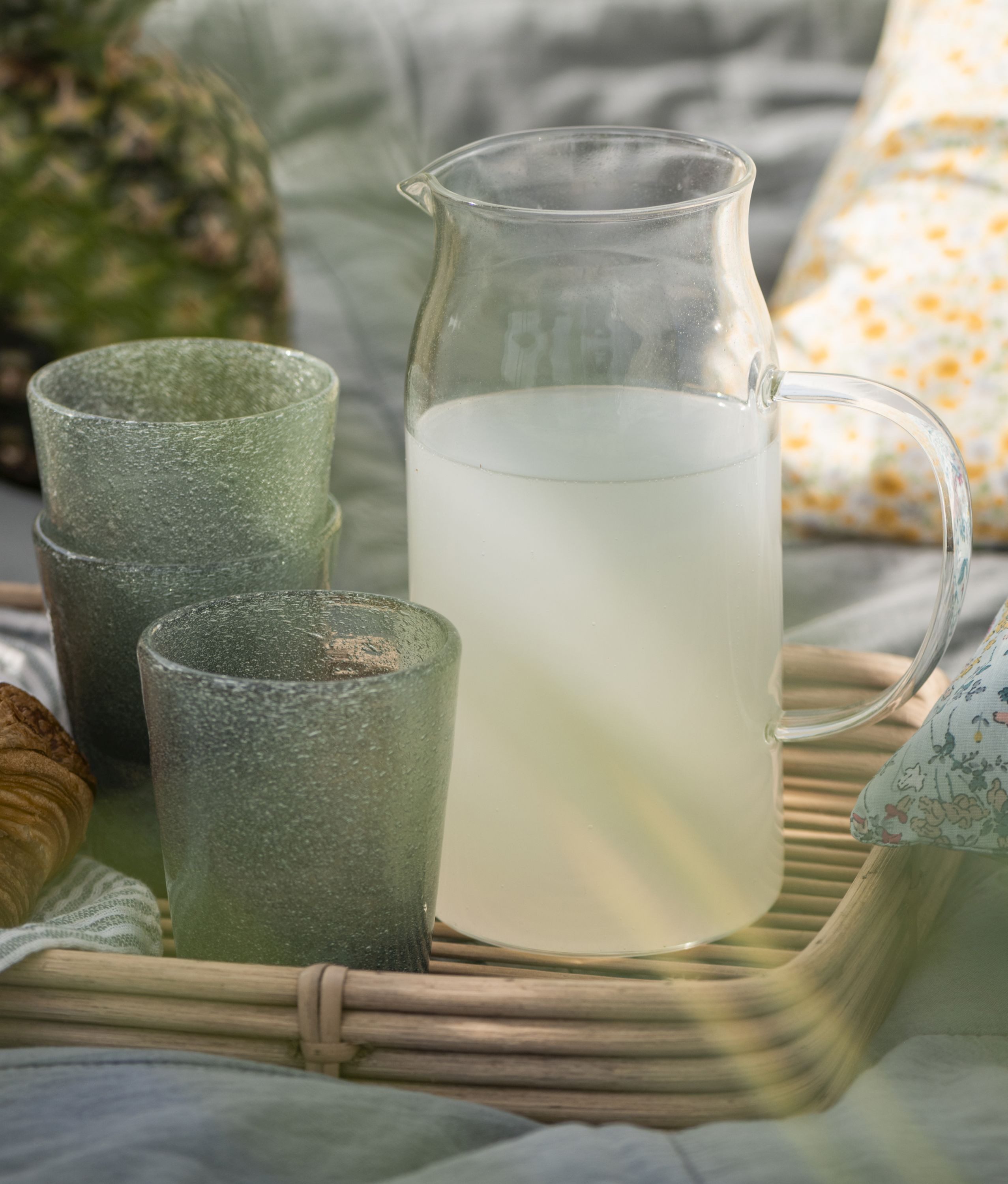 Ib Laursen Kanne Ib Laursen - Kanne Krug Wasserkrug Karaffe Vase aus Glas 1,1 Liter