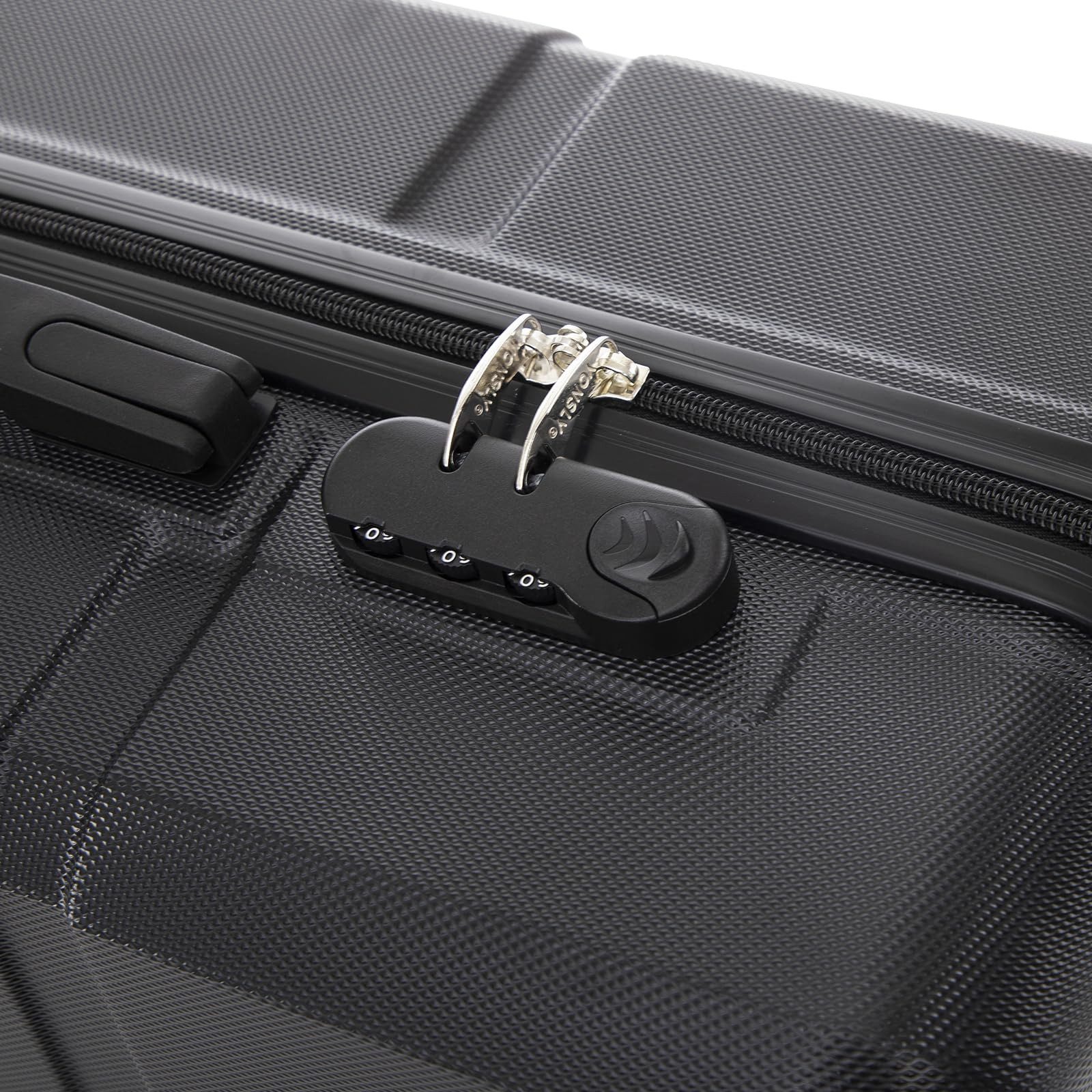 YONSLY Trolleyset Koffer Set 4-tlg, Trolley Reisekoffer mit 4x 360° Rollen, 4 Rollen, (4 tlg., Hartschalen Koffer Set S/M/L/XL), Zahlenschloss, Weicher Gummigriff