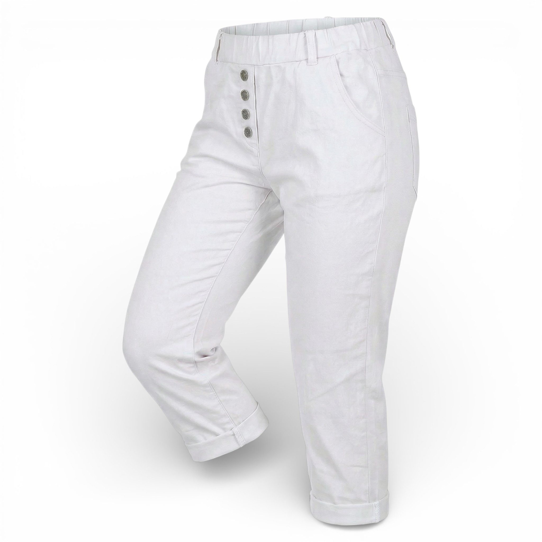 OriginalYou 7/8-Caprijeans Damen mit Stretch Knitterlook kurze Sommerhose m günstig online kaufen