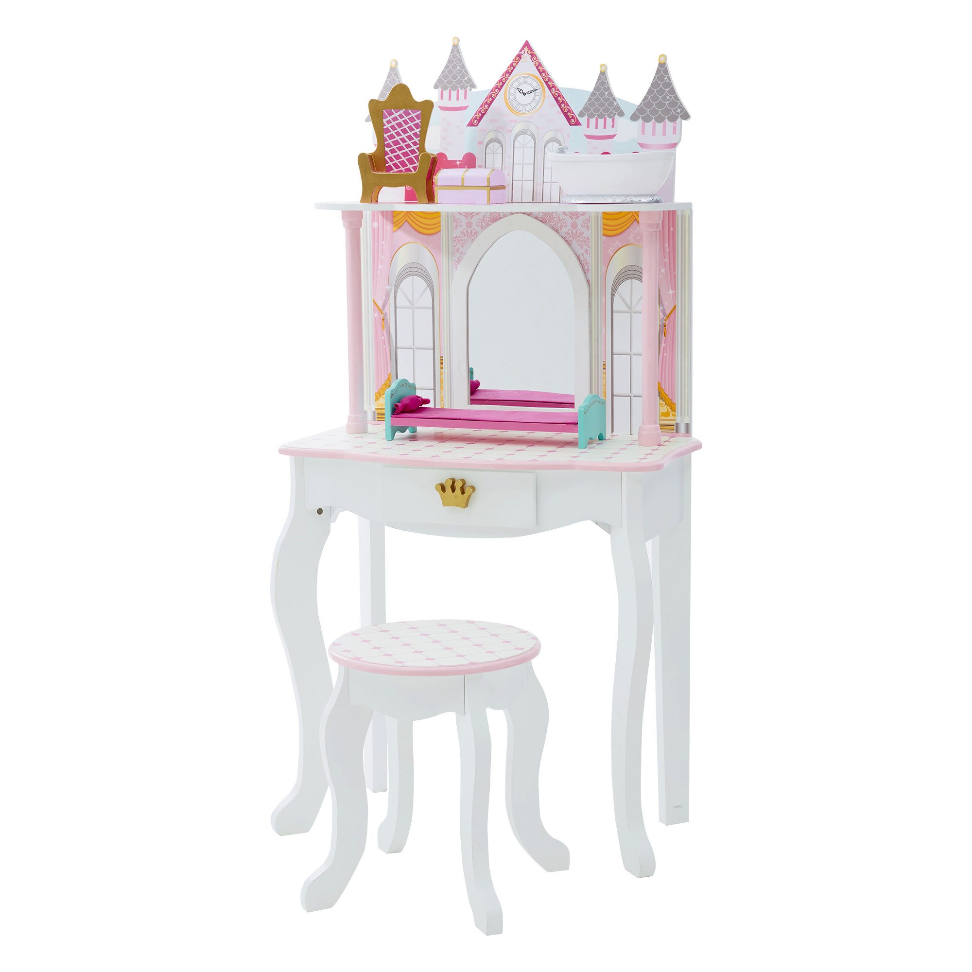 Teamson Schminktisch Schminktisch Dreamland Castle mit Hocker & Zubehör günstig online kaufen