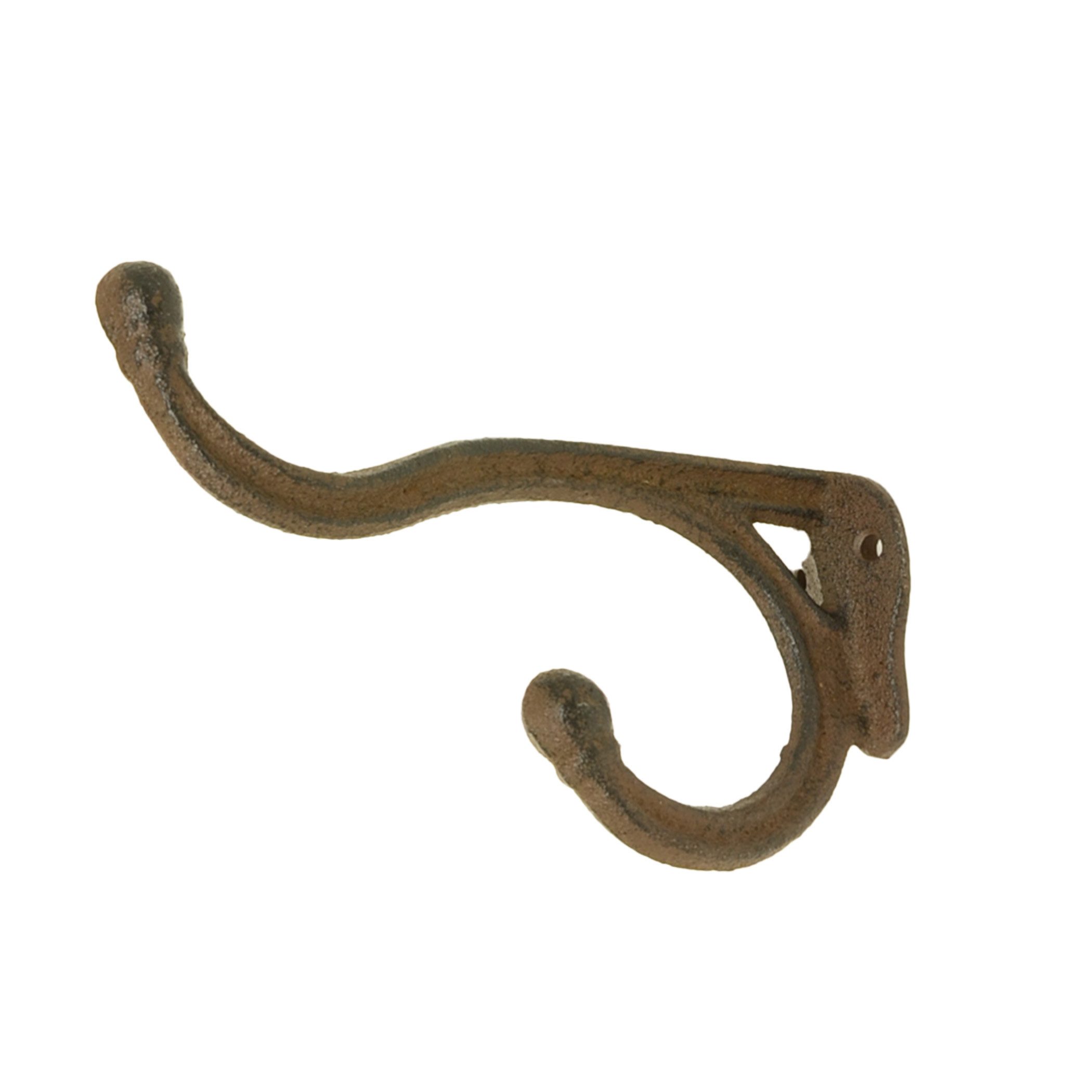 B&S Garderobenhaken Wandgarderobe Gusseisen Antik Rostlook Haken 16 cm (1 St)