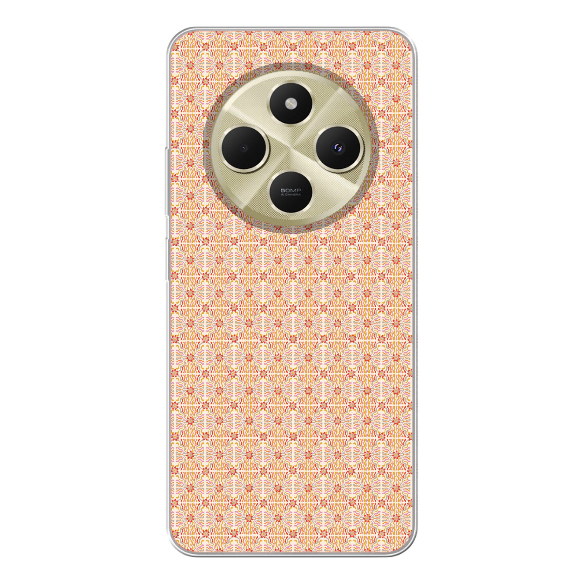 MuchoWow Handyhülle für Xiaomi Redmi 14C Muster - Retro - Farbe, Handy Case, Silikon, Bumper Case Dünn