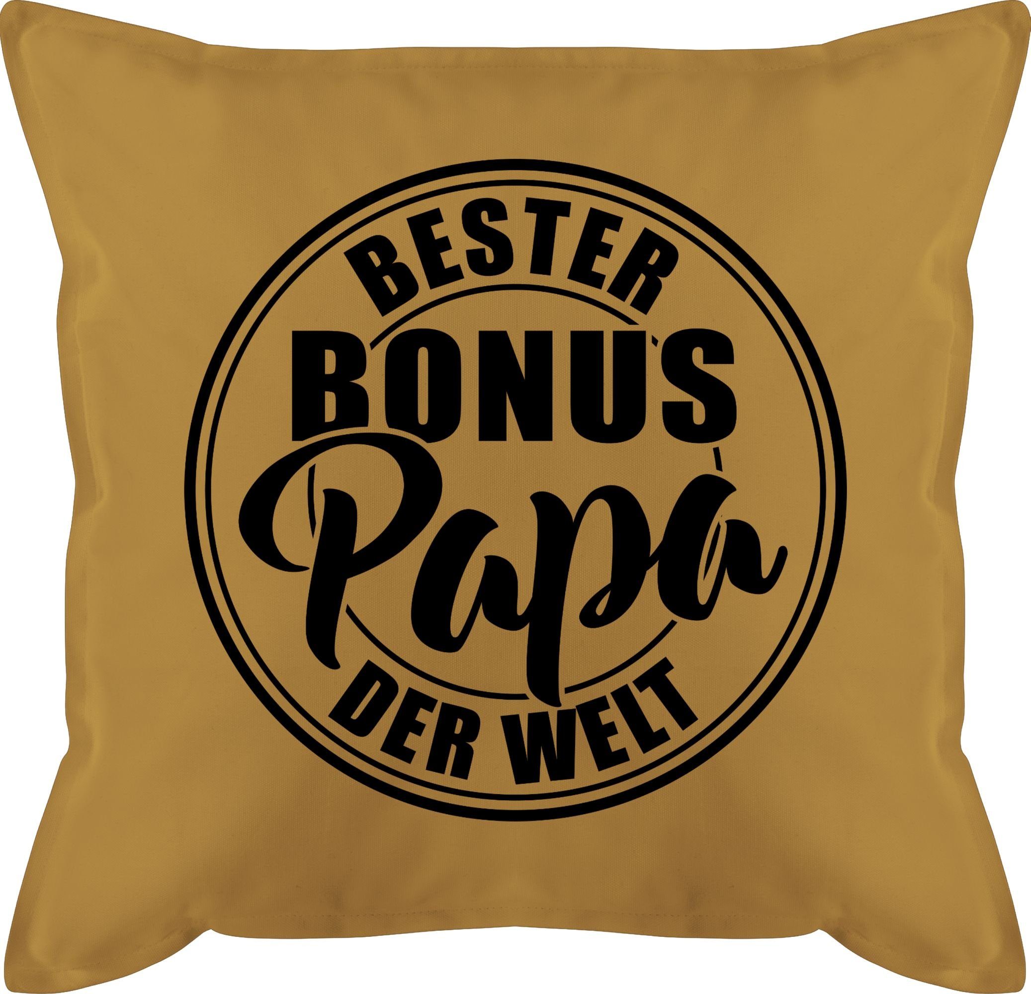 Welt Bester Shirtracer Papa - Gelb bonus Vatertagsgeschenk Kissen schwarz, 3 Dekokissen der
