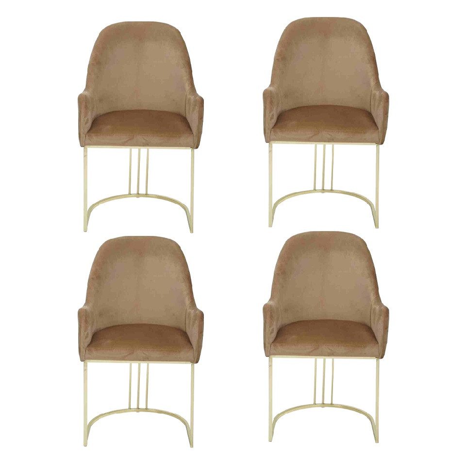 Xlmoebel Sitzgruppe Stühle im modernen Design mit hochwertigem Stoffbezug, (4x Stühle, 4-tlg., 4x Stühle), Hergestellt in Europa