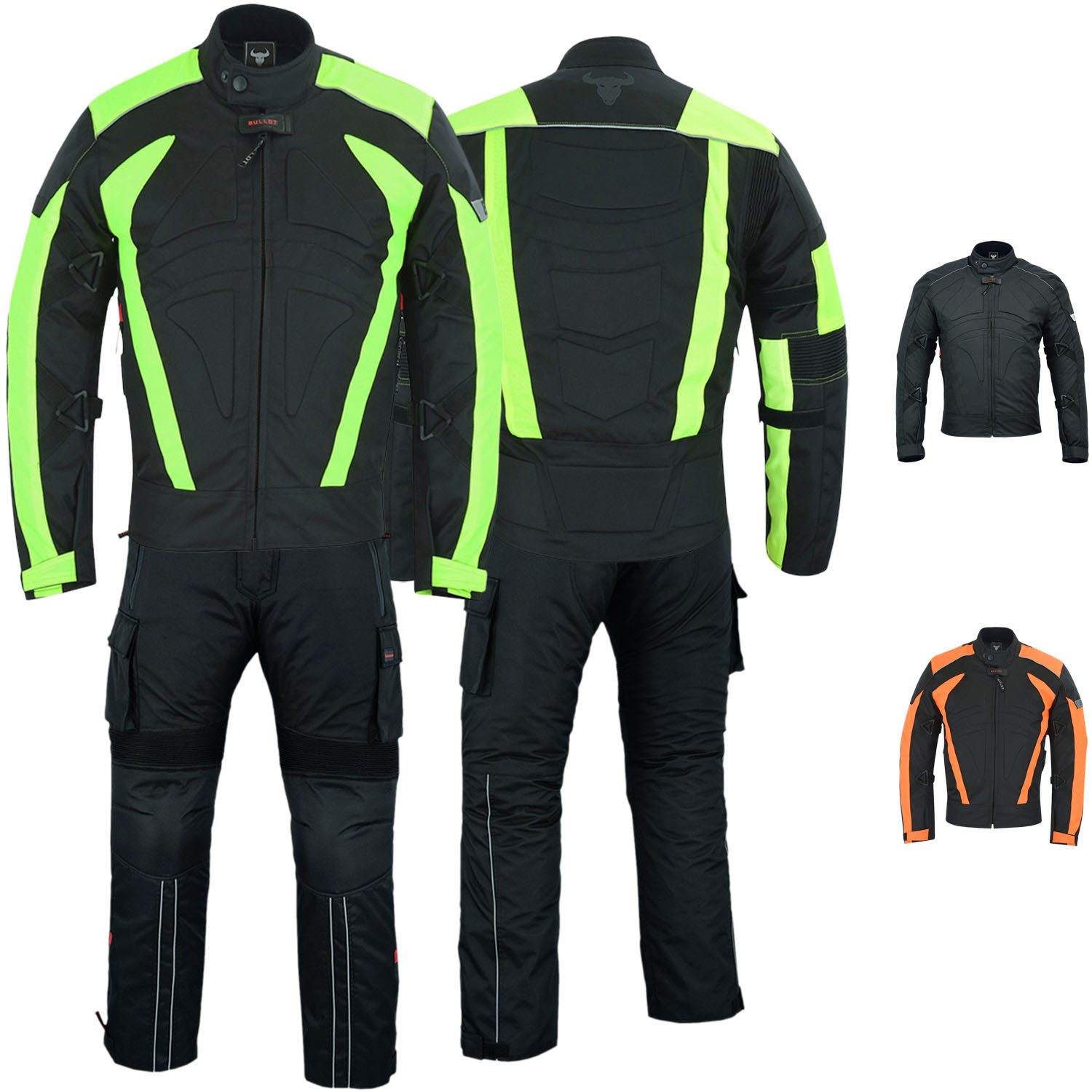 BULLDT Motorradkombi GW322K (Spar-Set, 2-tlg., mit Protektoren) BULLDT Motorradkombi Herren 2-teilig kurze Jacke CE2 Protektoren