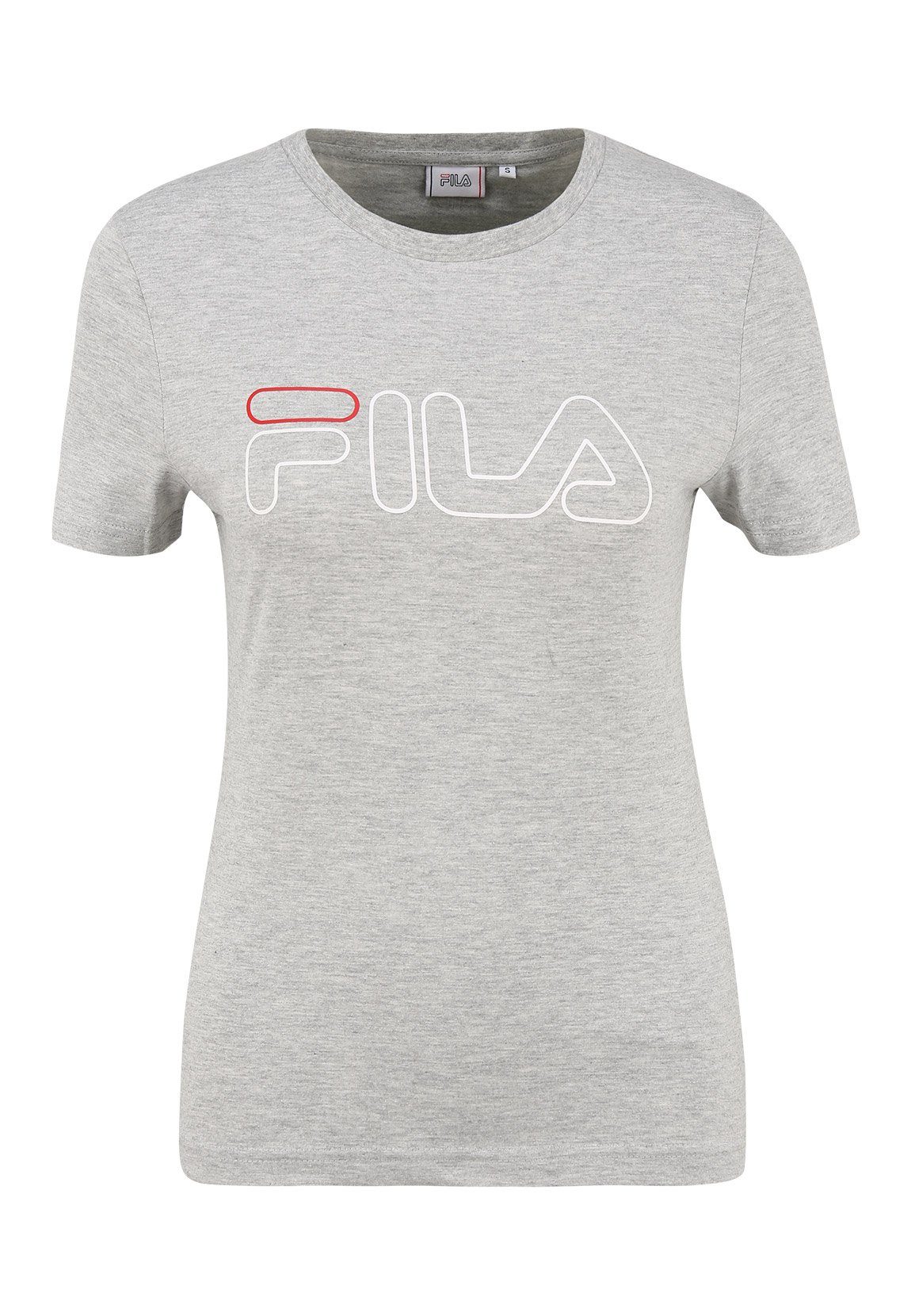 Fila T-Shirt Fila Damen T-Shirt LADAN TEE 683179 Light Grey Melange Bros B13 Grau
