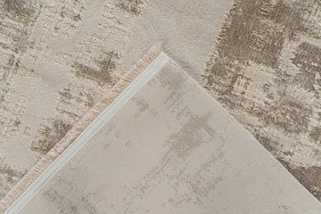 Teppich Teppich modern Design, beige, Pierre Cardin, Rechteckig, Höhe: 11 mm, 3D Effekt, mit Fransen, Vintage, gemustert