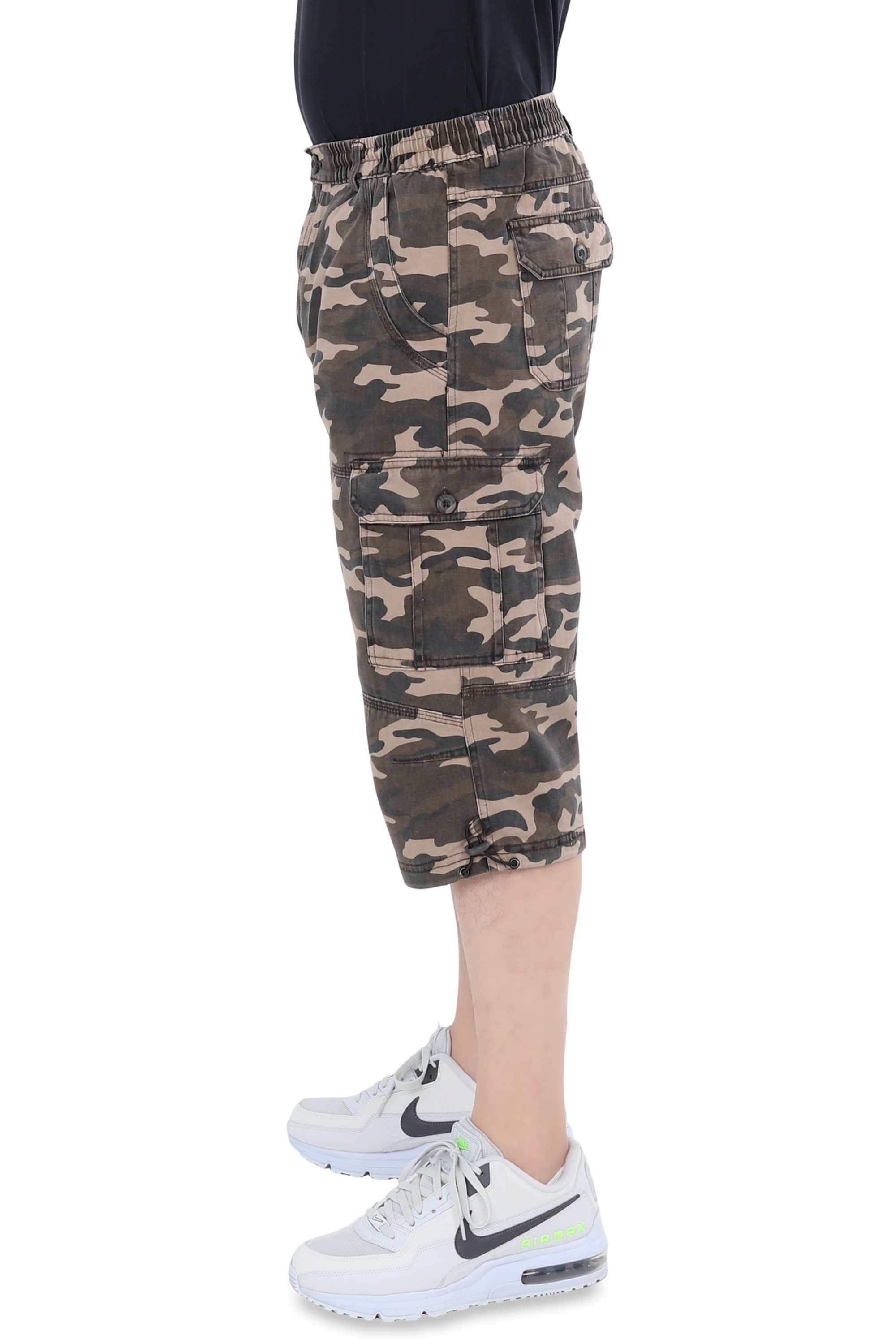 Ben Creek Cargobermudas M301 3/4 Bermuda mit Cargo Taschen, kurze Herren Hose, Capri mit Dehnbund