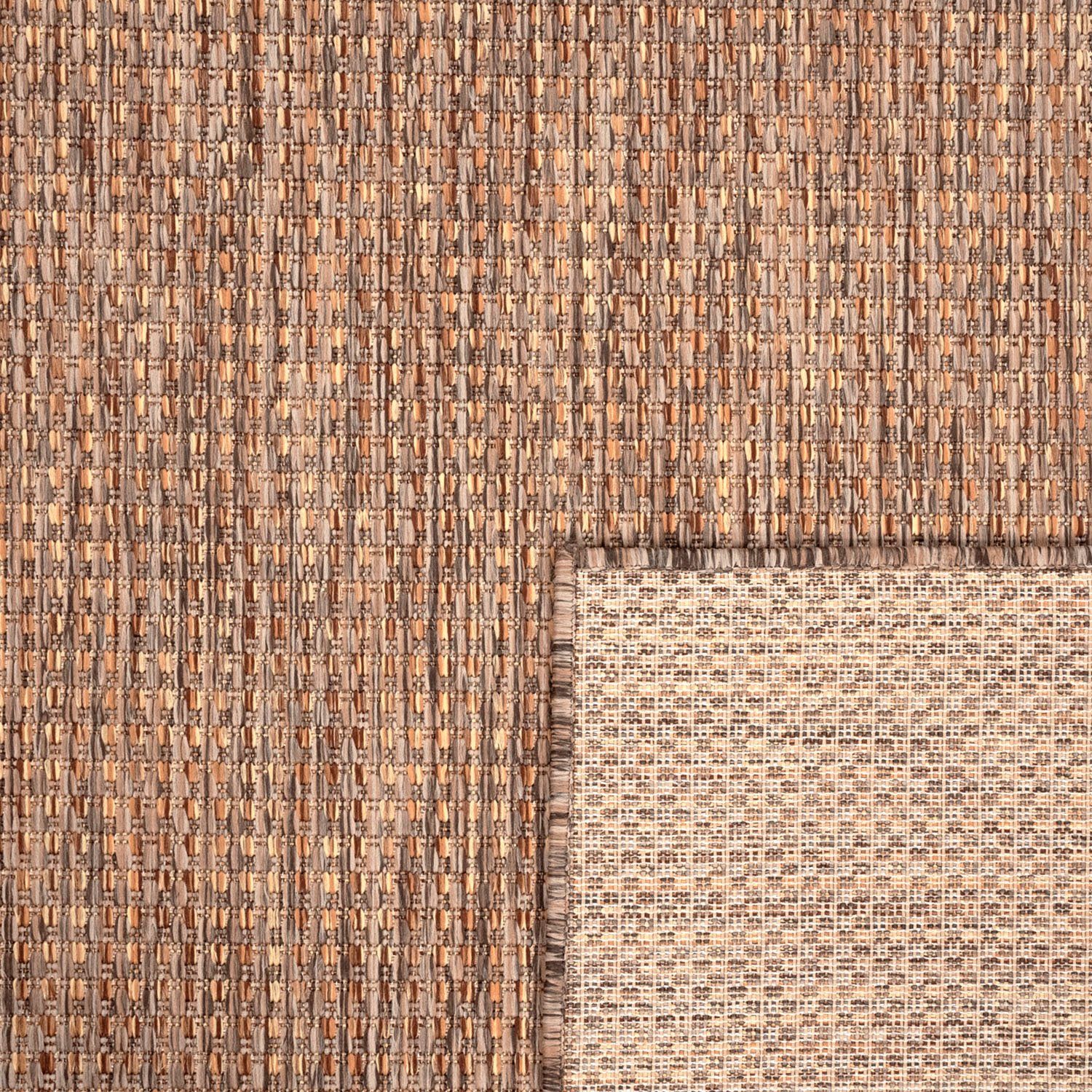 rechteckig, meliert, Napoli Teppich Paco Höhe: In- Wohnzimmer Outdoor Flachgewebe, Home, und geeignet, beige 4 777, mm,