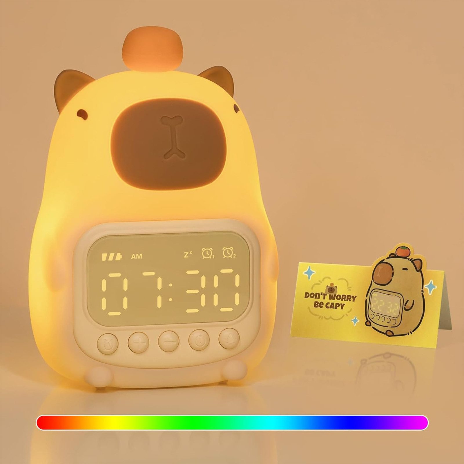 MODFU Kinderwecker Silikonwecker Capybara Nachtlicht Schlummerwecker günstig online kaufen