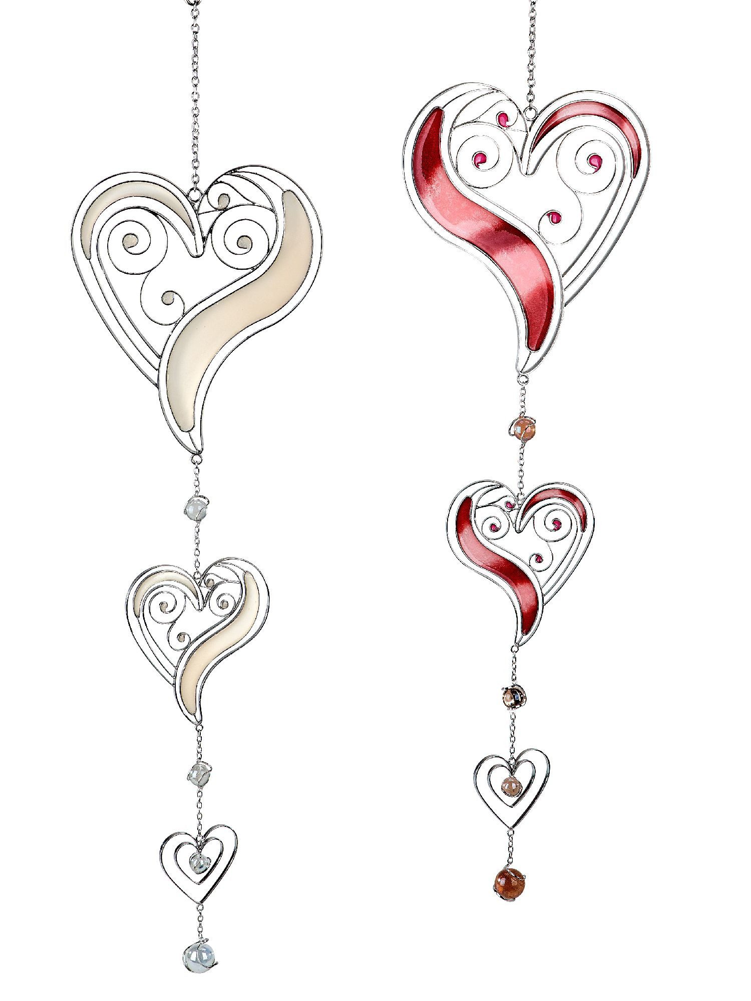 formano Hängedekoration HEARTS, zum Aufhängen, Weiß, Motiv: Herzen