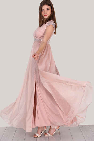 Modabout Abendkleid Langes Maxikleid Hochzeitskleid Für Damen - NELB0588D5077PDR38 (1-tlg)