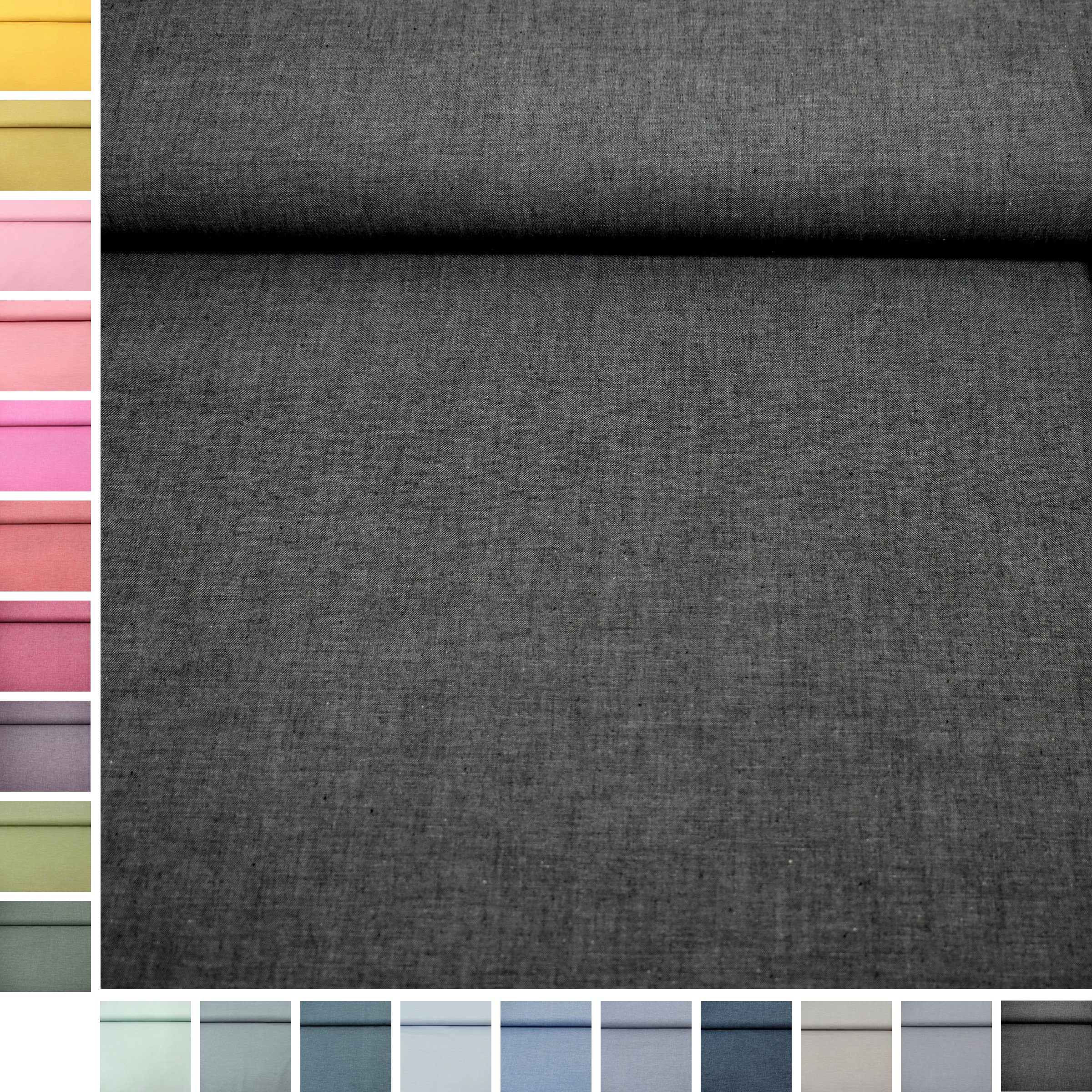 MAGAM-Stoffe Stoff "Mona", uni Baumwollstoff aus Niederlande ÖKO-TEX Meterware ab 50cm