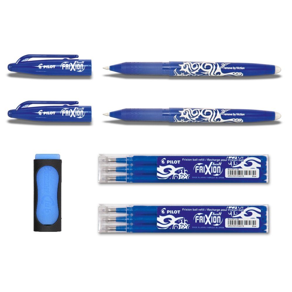 Pilot Pen Tintenroller 2 Frixion Ball 0.7 + 6 Ersatzminen 0.7 + Radierer