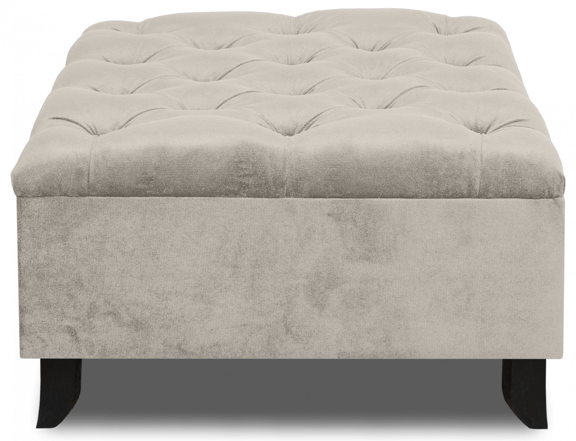 typischer Design Knopfheftung Polsterhocker Chesterfield Lynelle, mit Leonique